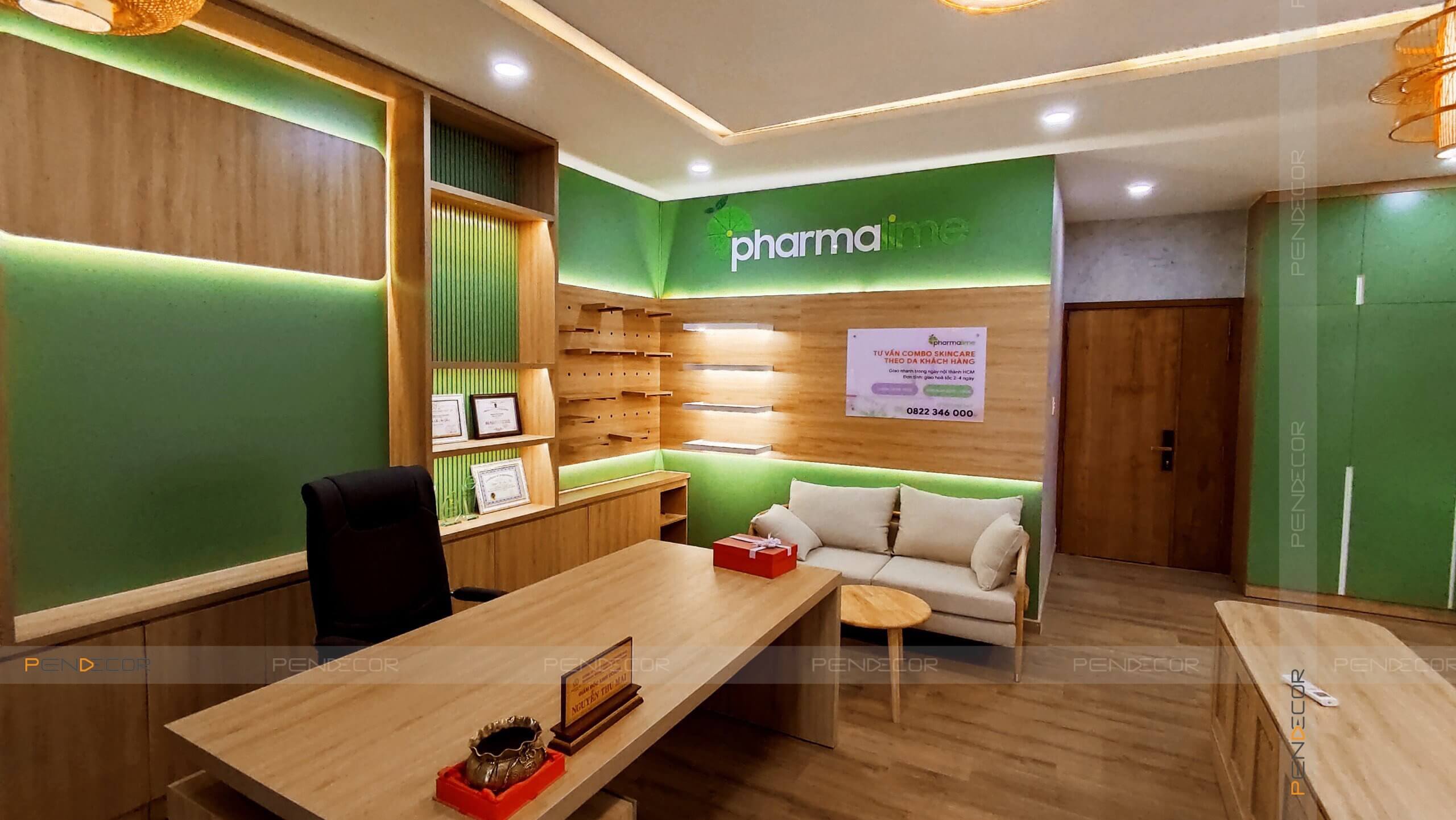 Thi Công Thực Tế Shop Mỹ Phẩm Pharmalime