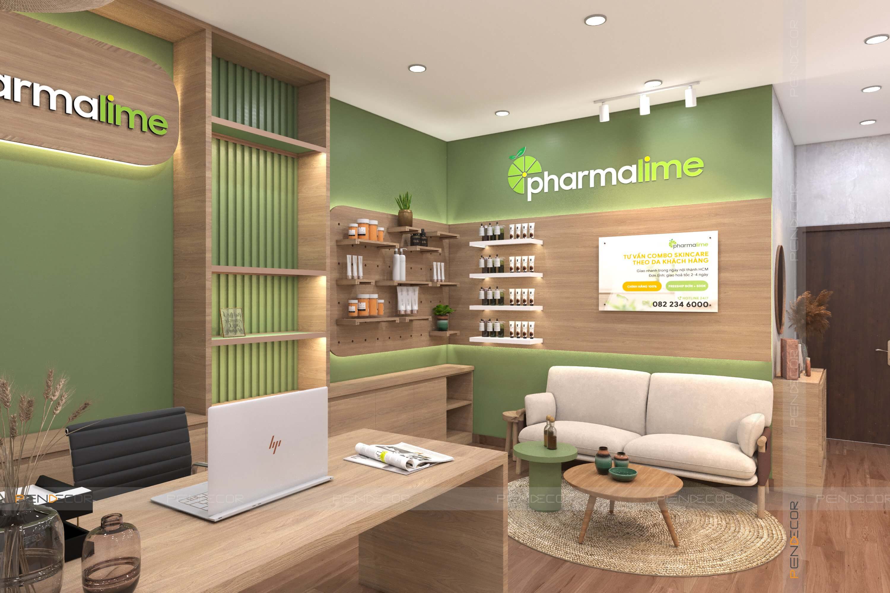 Thiết Kế Shop Mỹ Phẩm Pharmalime