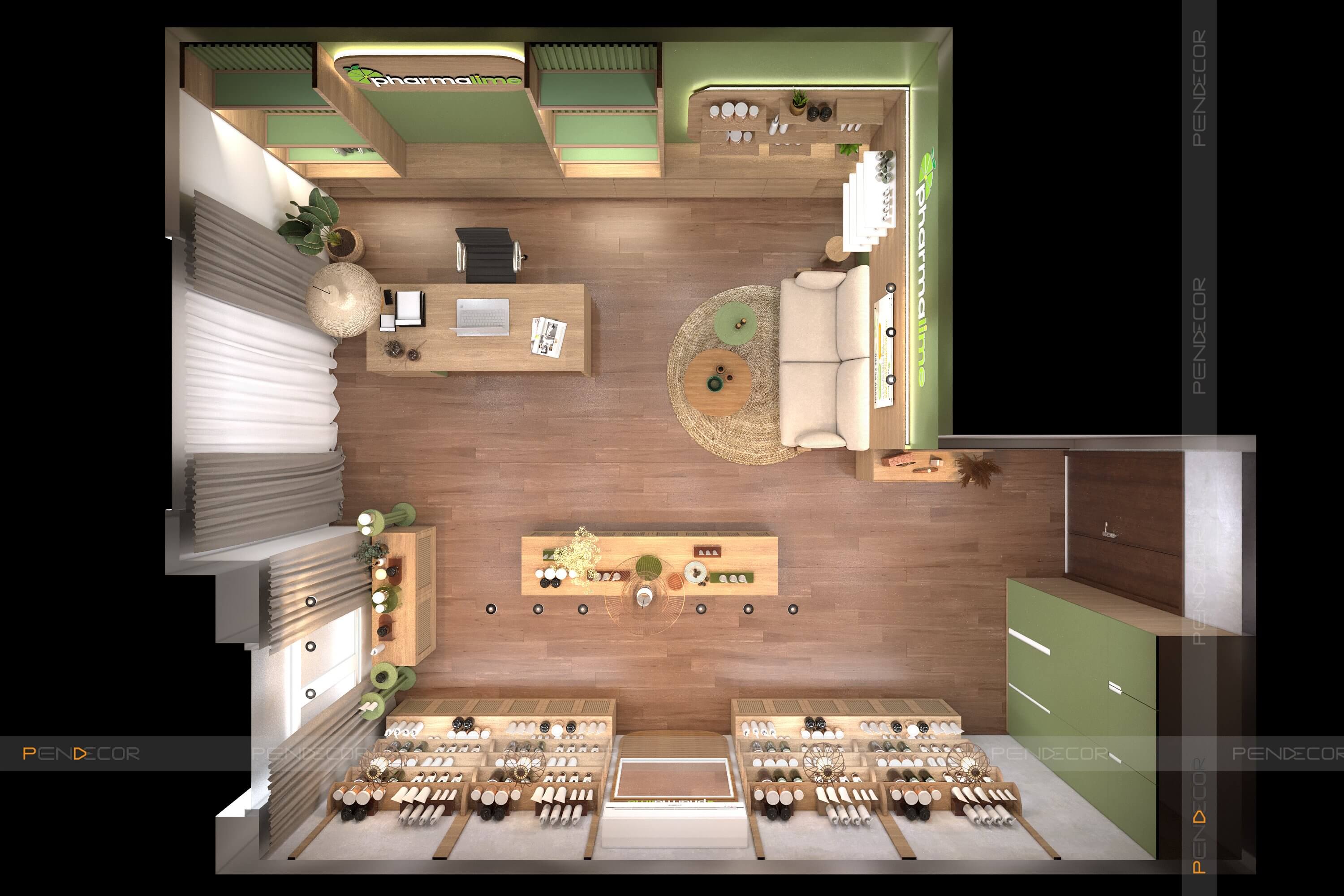 Thiết Kế Shop Mỹ Phẩm Pharmalime