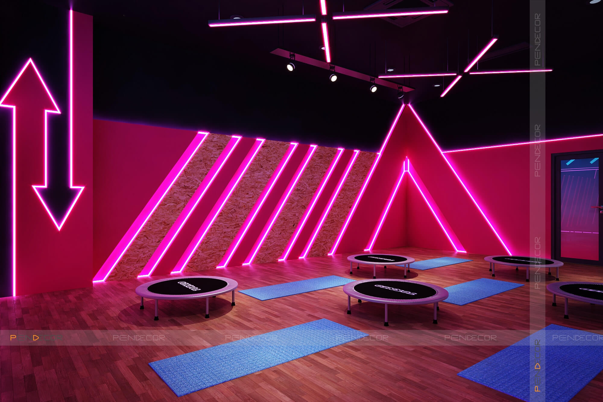 Thiết Kế Phòng Tập Dance Jump Arena