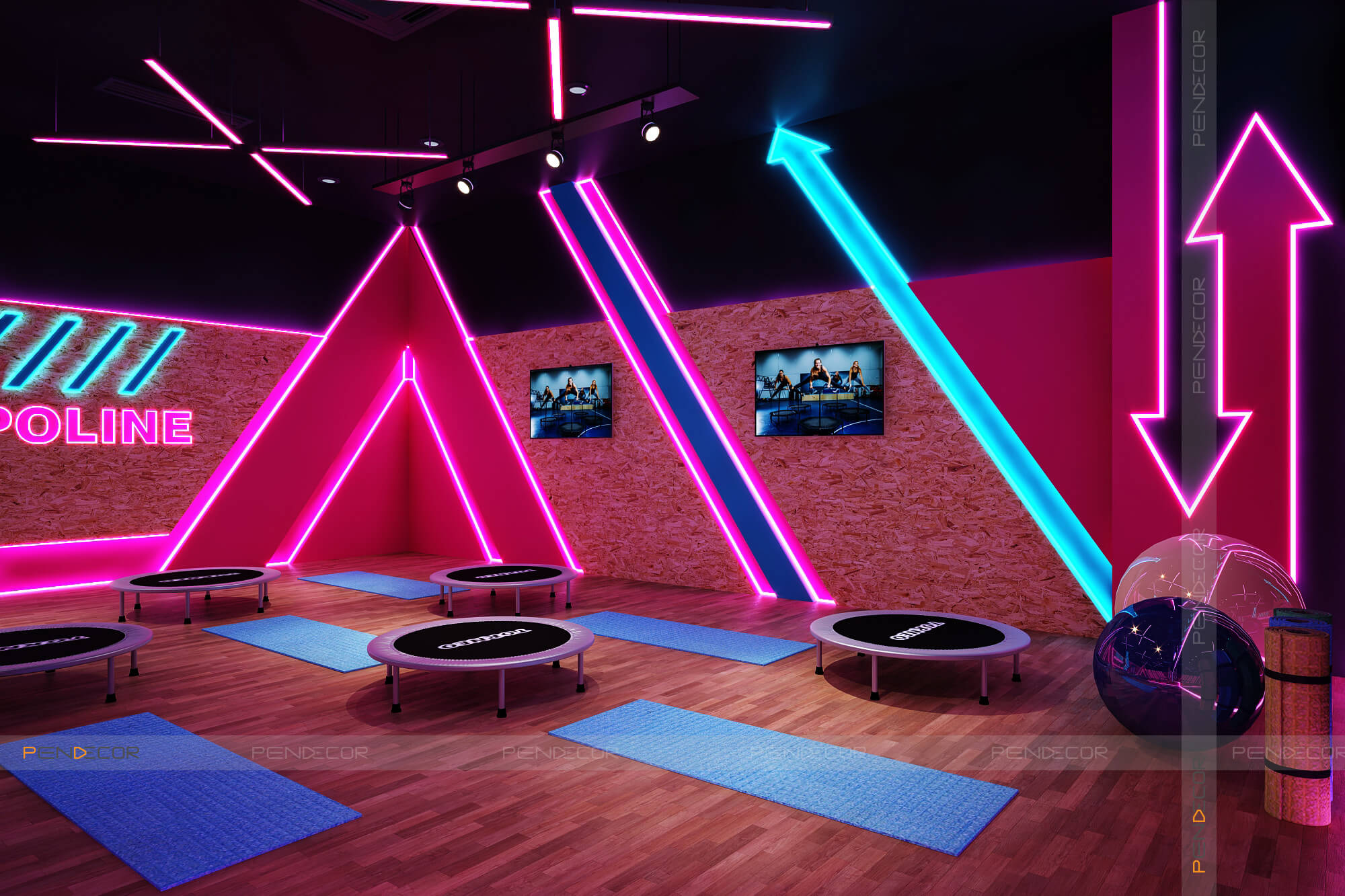 Thiết Kế Phòng Tập Dance Jump Arena