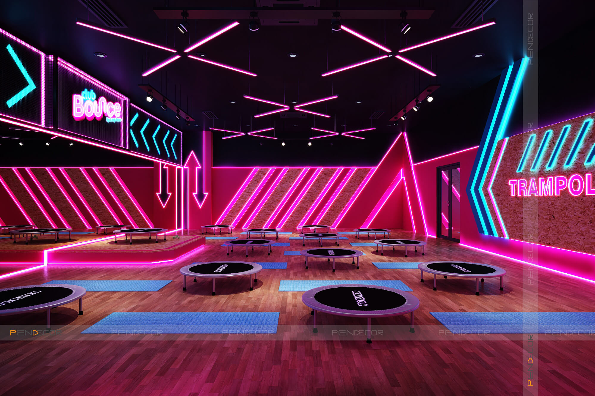 Thiết Kế Phòng Tập Dance Jump Arena