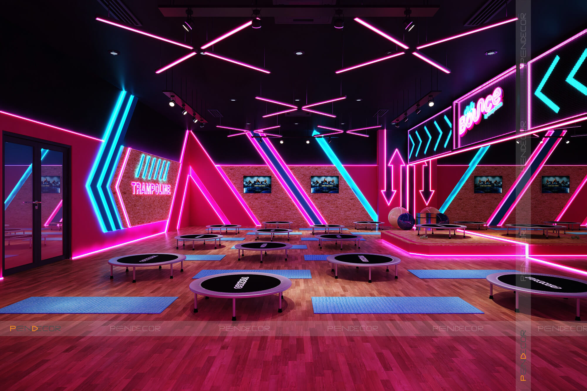 Thiết Kế Phòng Tập Dance Jump Arena