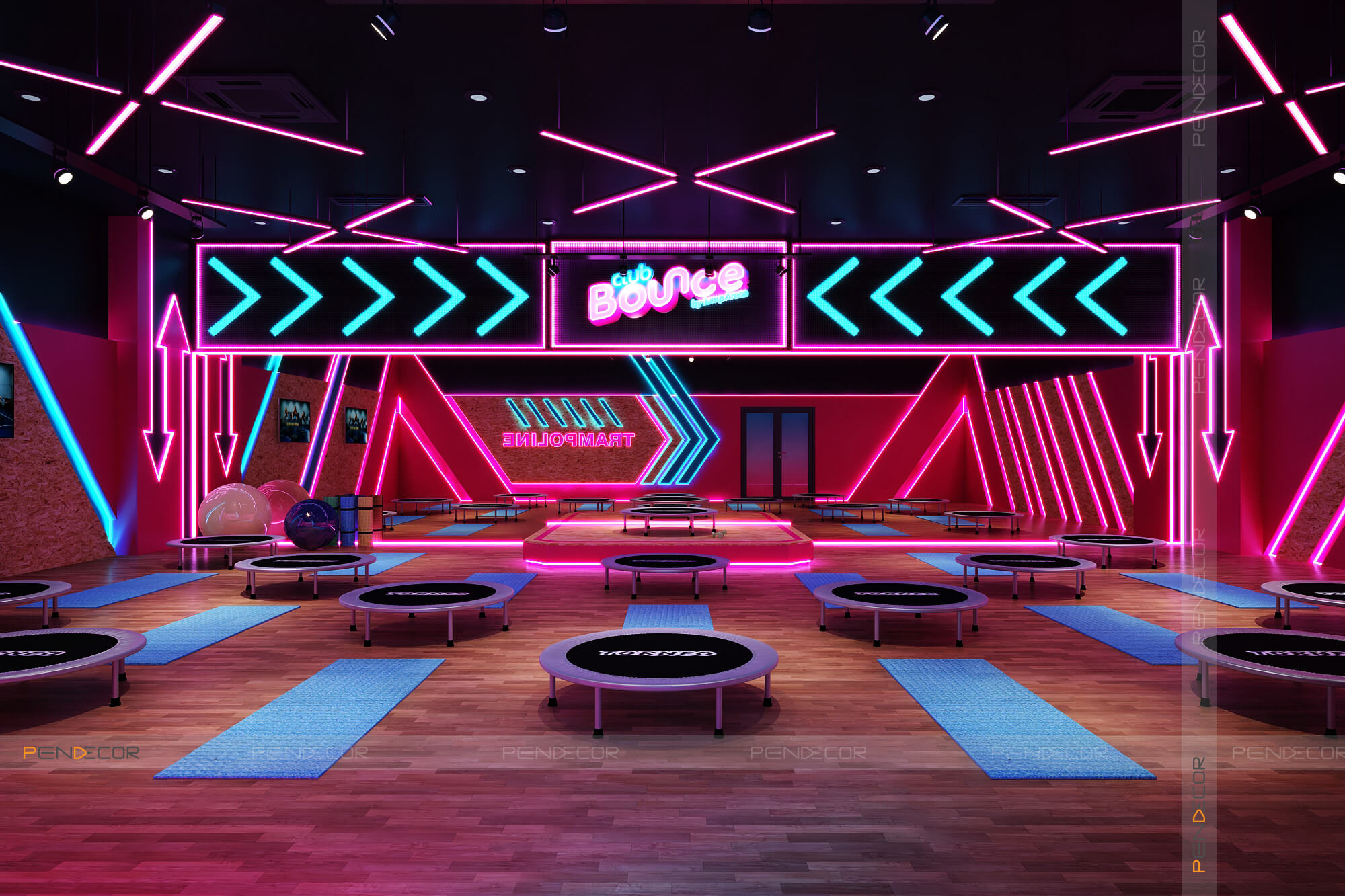 Thiết Kế Phòng Tập Dance Jump Arena