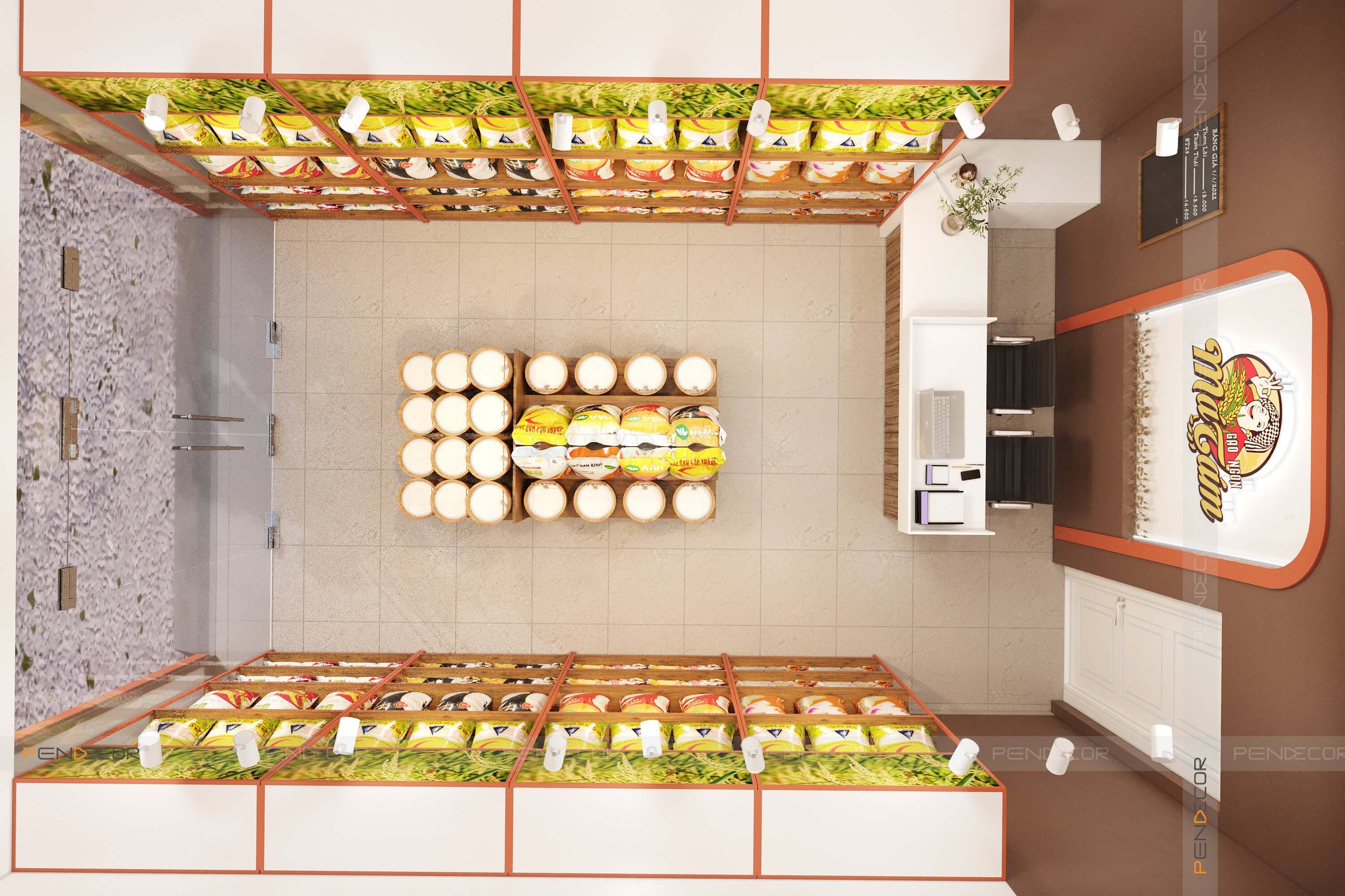 Thiết Kế Tiệm Gạo Má Tám