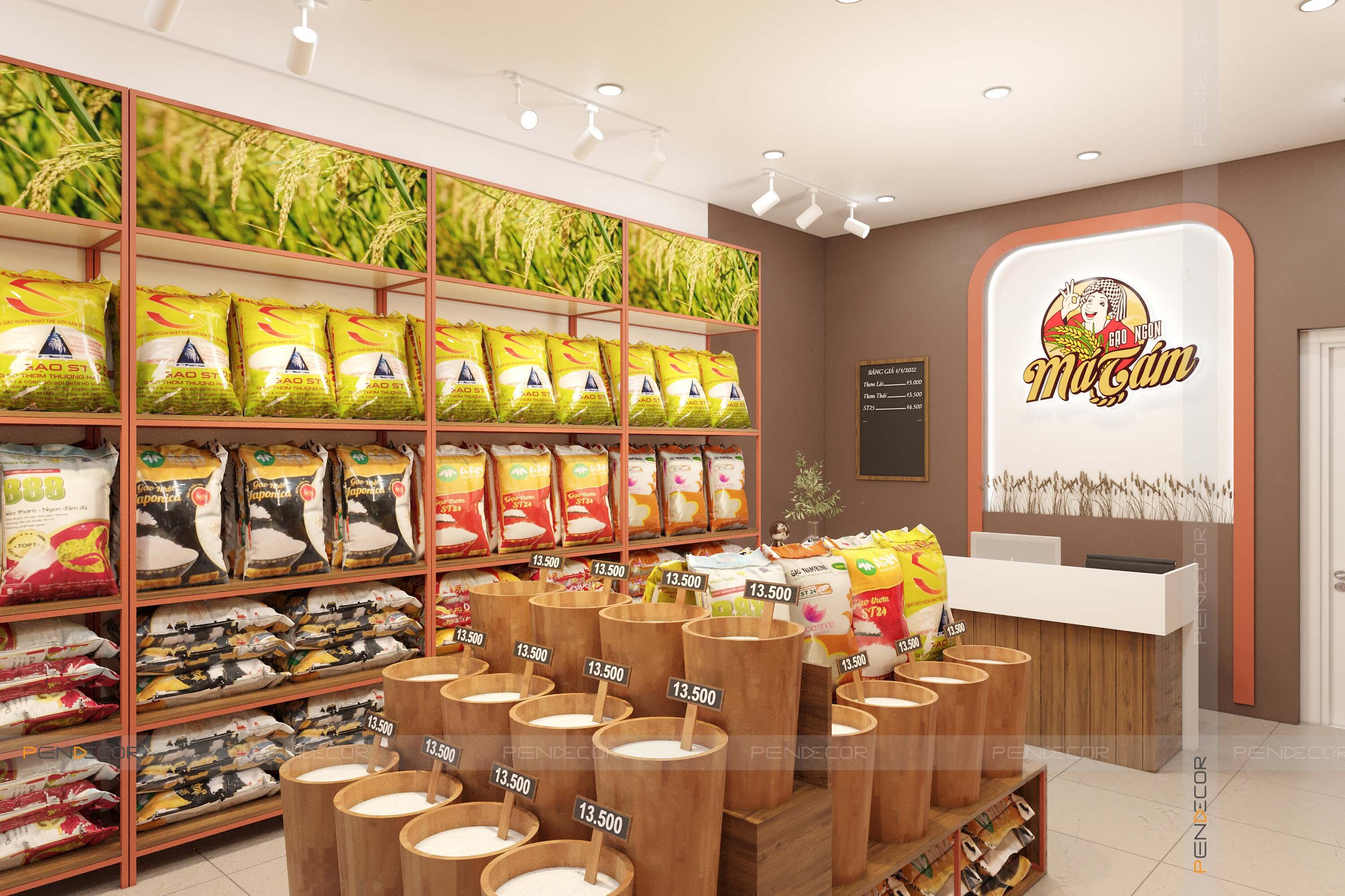 Thiết Kế Tiệm Gạo Má Tám