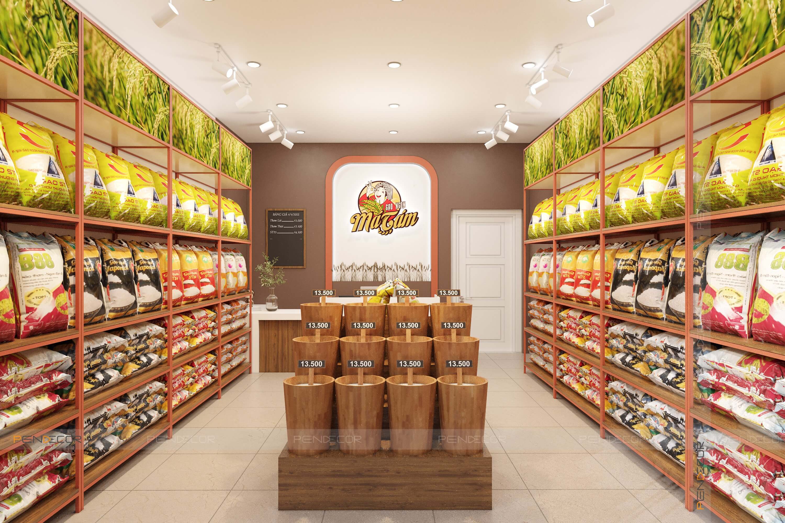 Thiết Kế Tiệm Gạo Má Tám