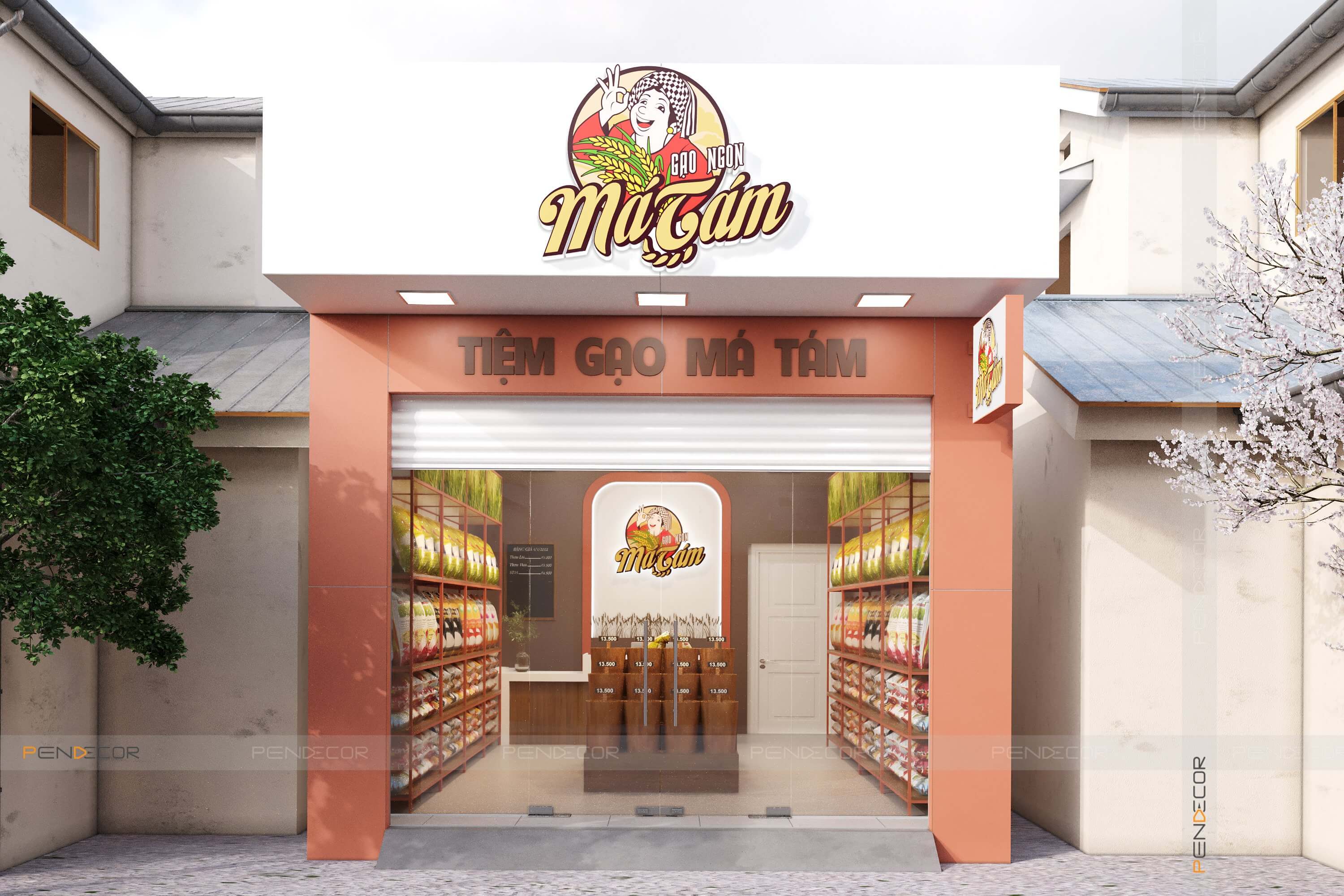 Thiết Kế Tiệm Gạo Má Tám
