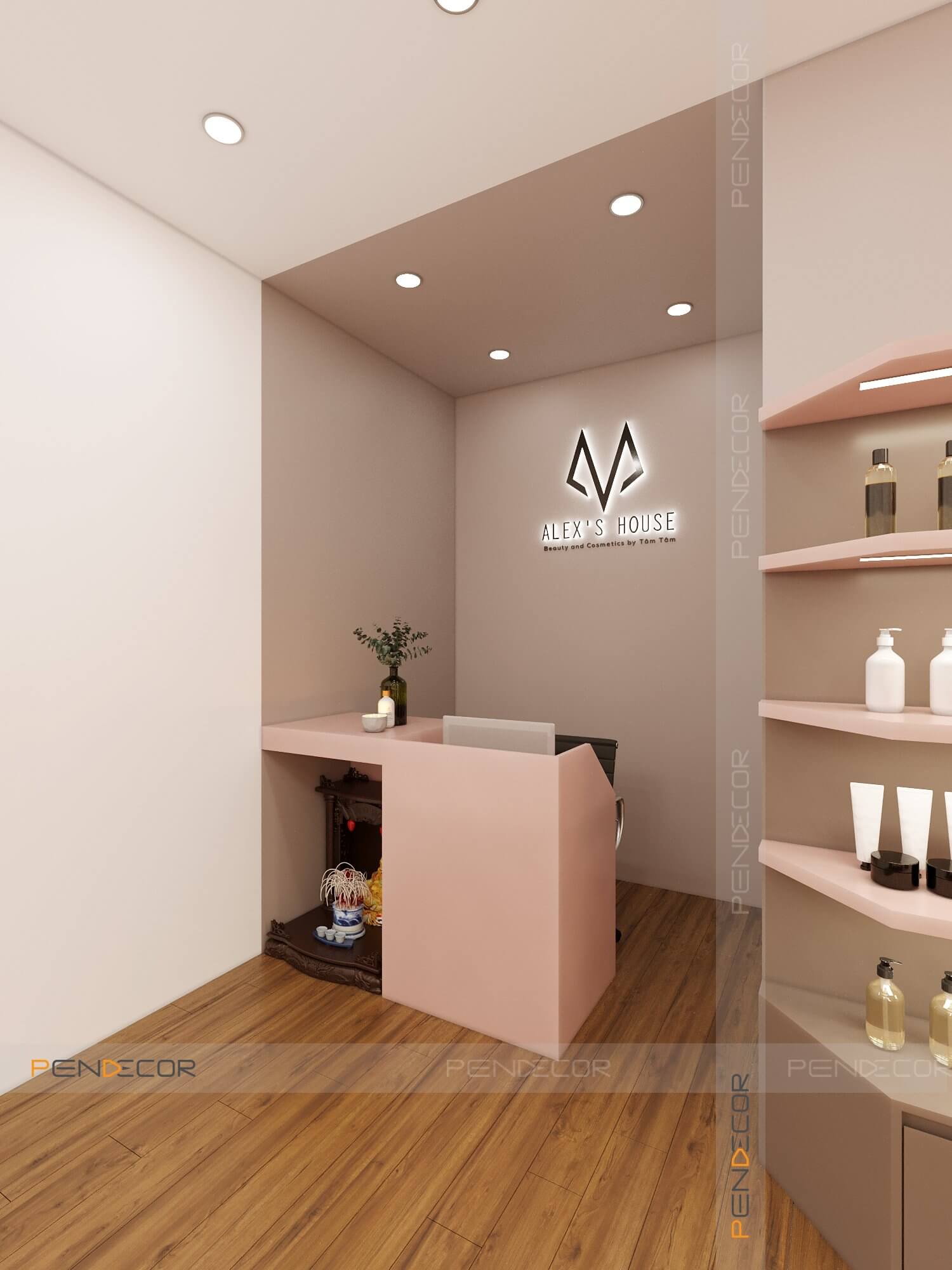 Thiết Kế Shop Mỹ Phẩm Alex's House