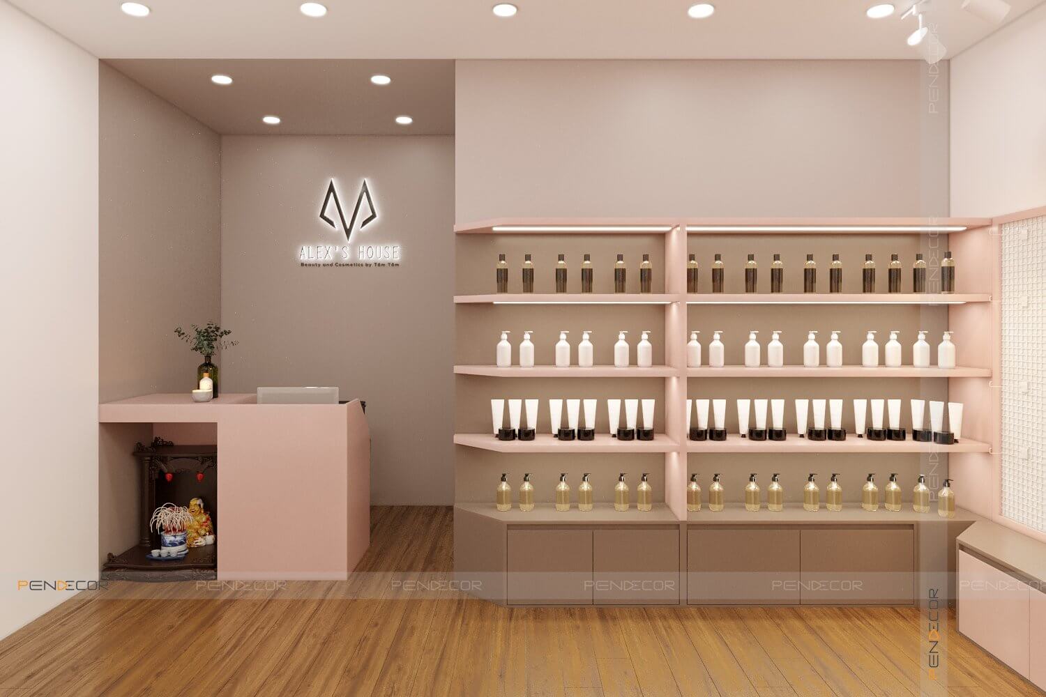 Thiết Kế Shop Mỹ Phẩm Alex's House