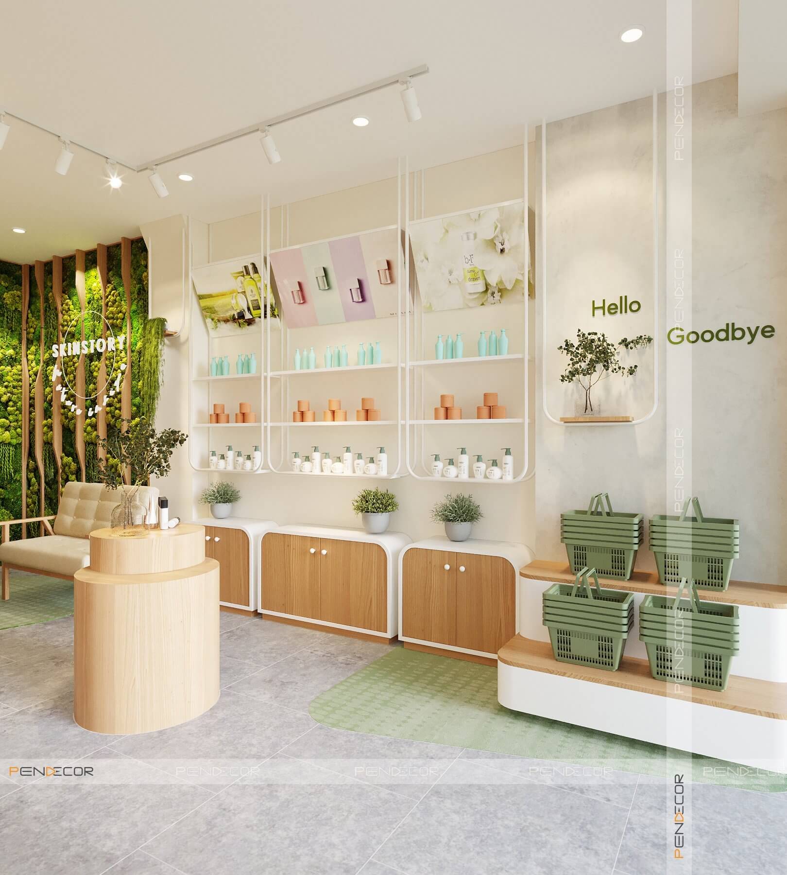 Thiết Kế Shop Mỹ Phẩm Skin Story