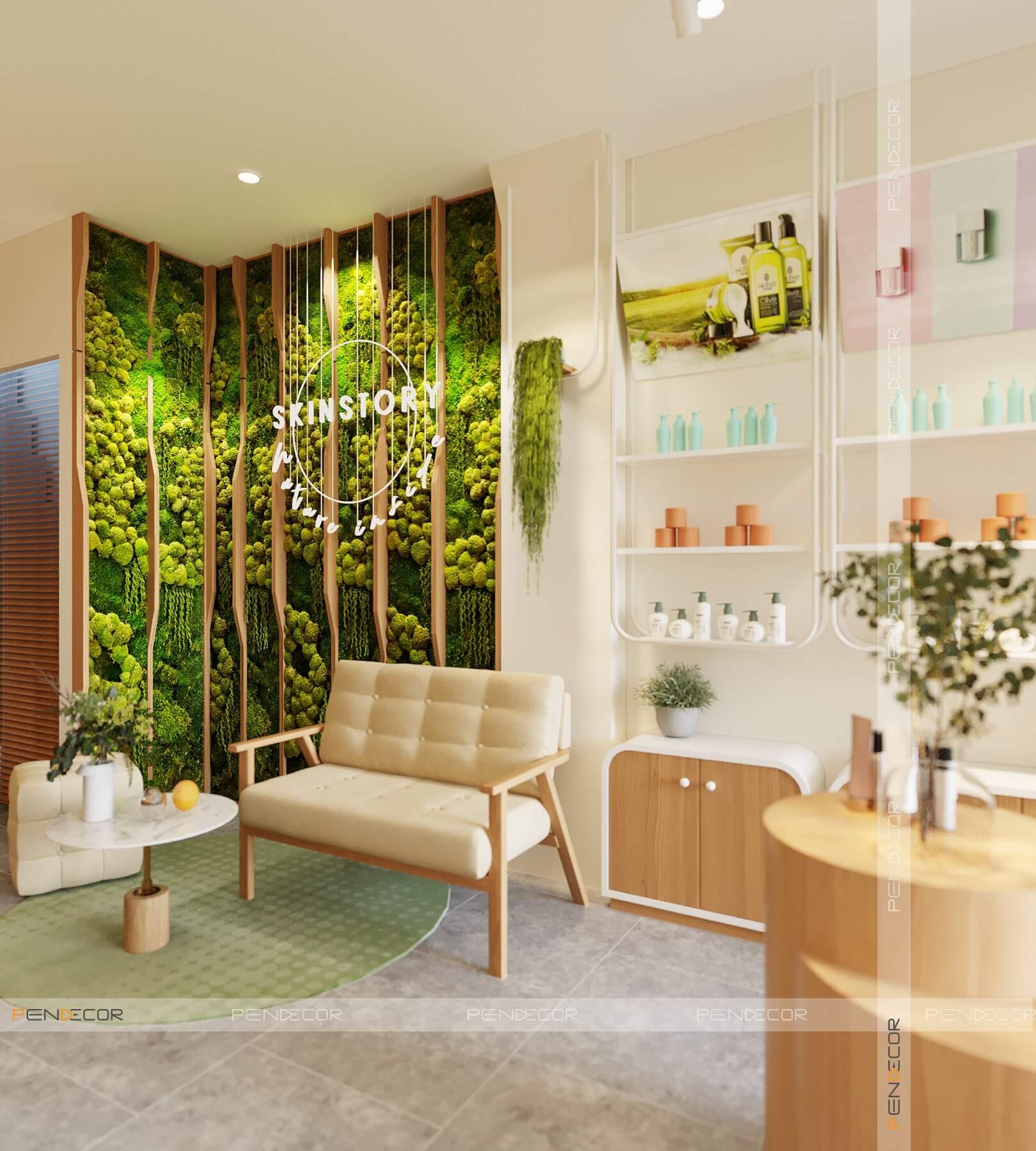 Thiết Kế Shop Mỹ Phẩm Skin Story