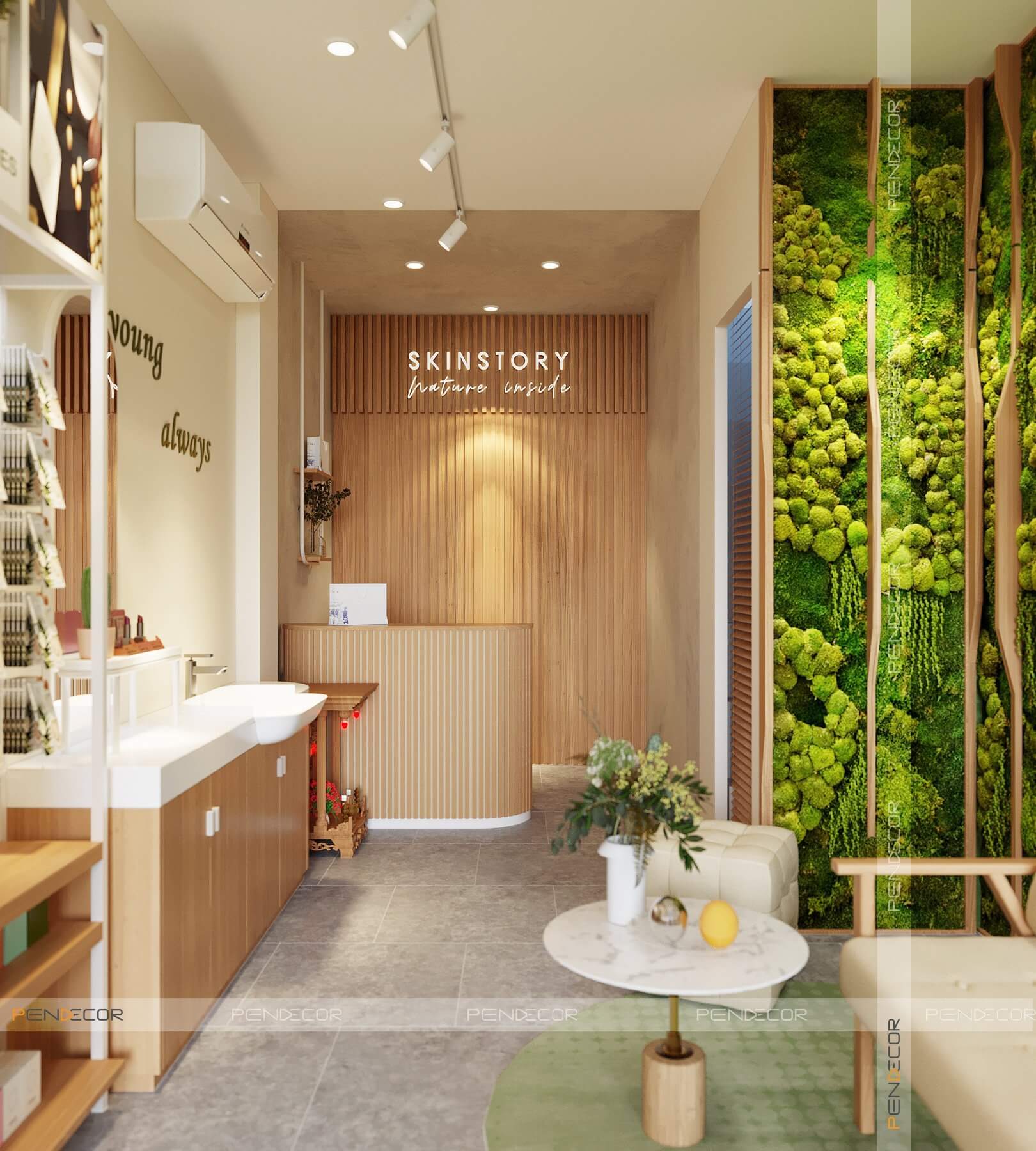 Thiết Kế Shop Mỹ Phẩm Skin Story