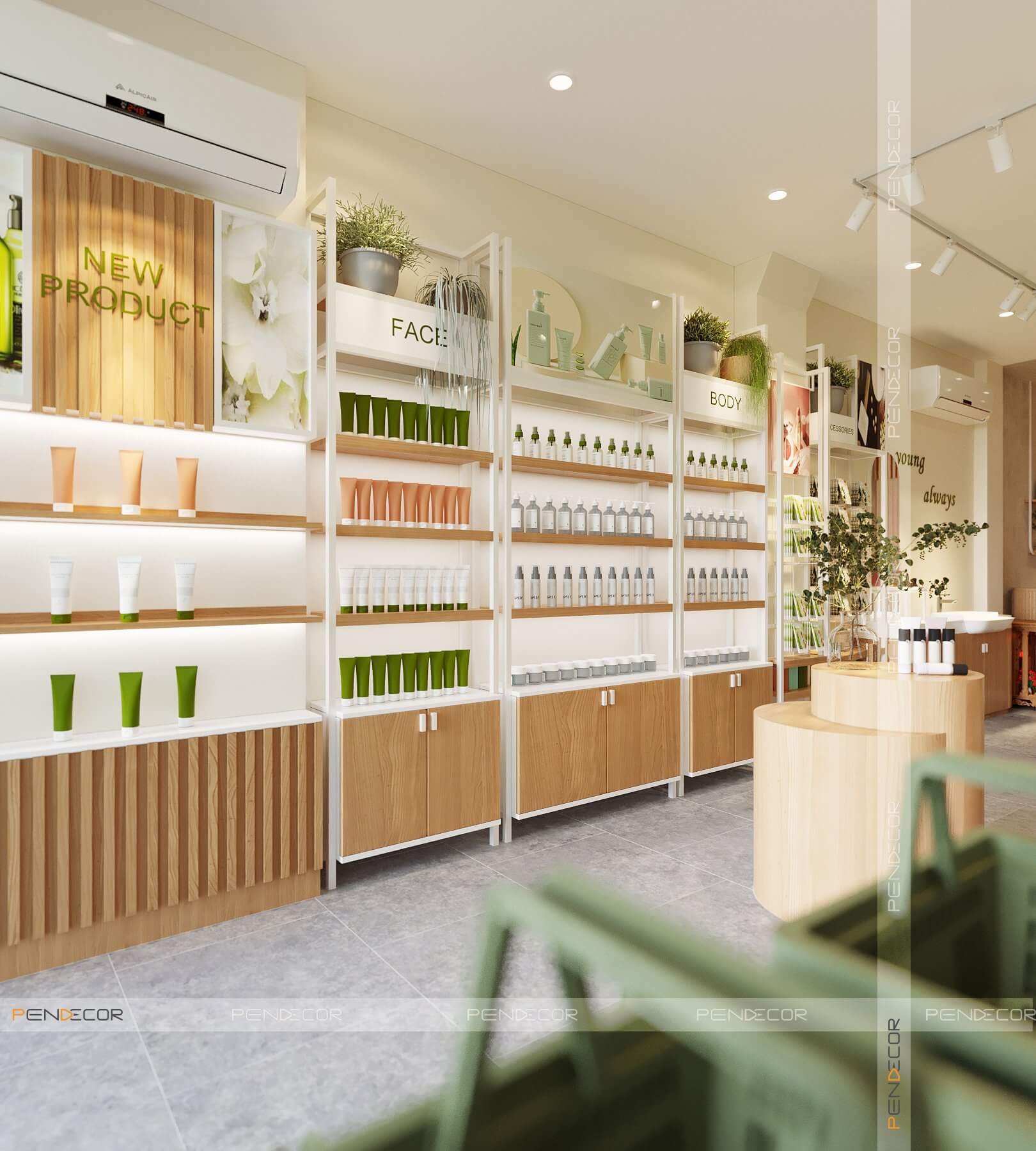 Thiết Kế Shop Mỹ Phẩm Skin Story