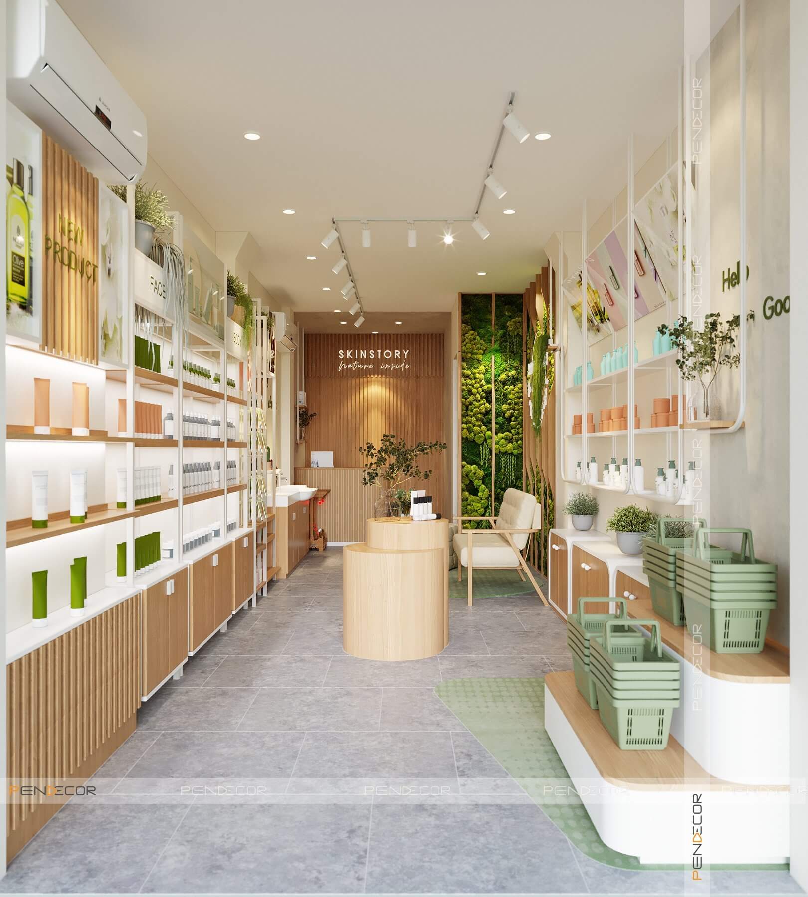 Thiết Kế Shop Mỹ Phẩm Skin Story