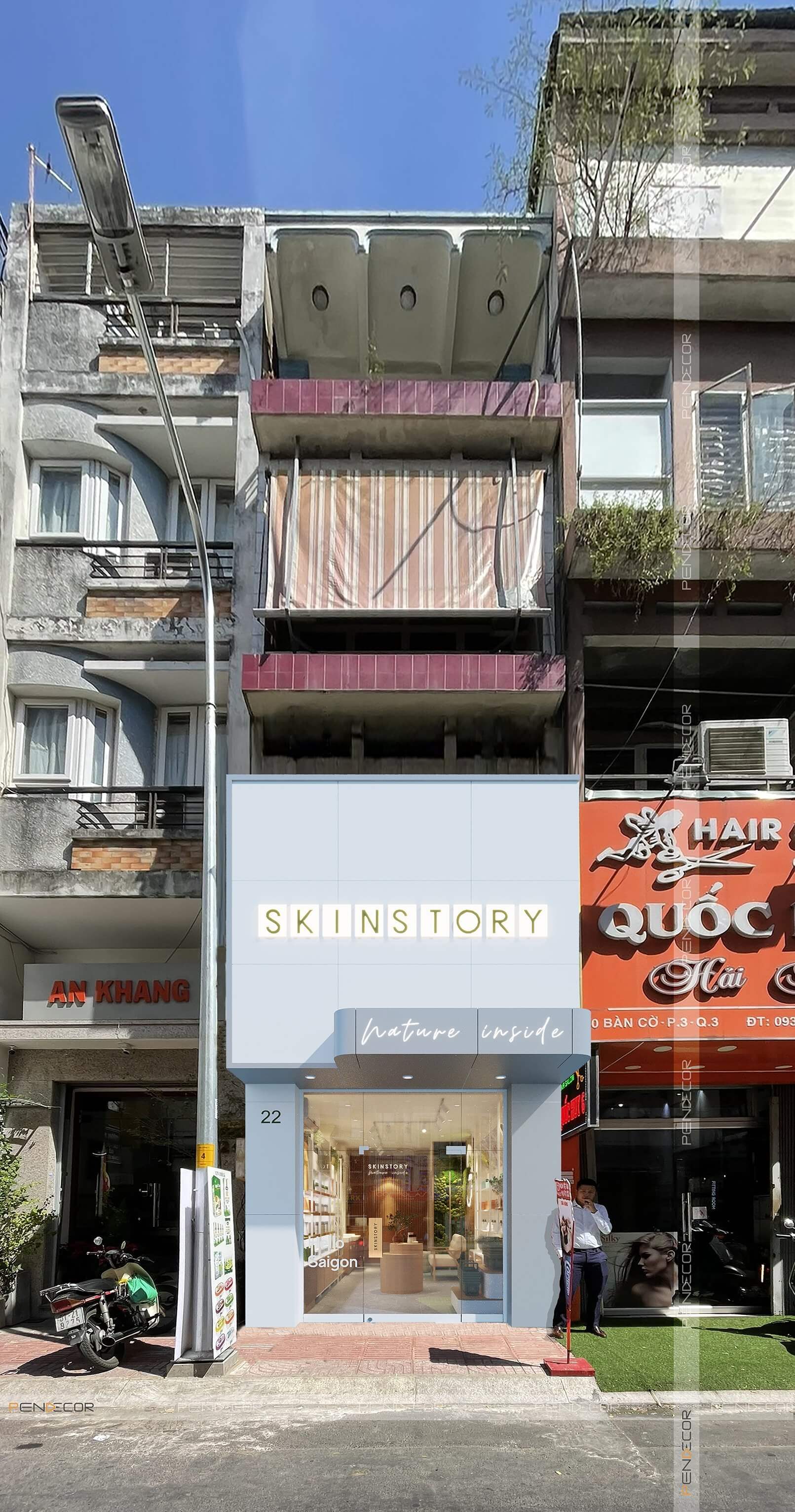 Thiết Kế Shop Mỹ Phẩm Skin Story