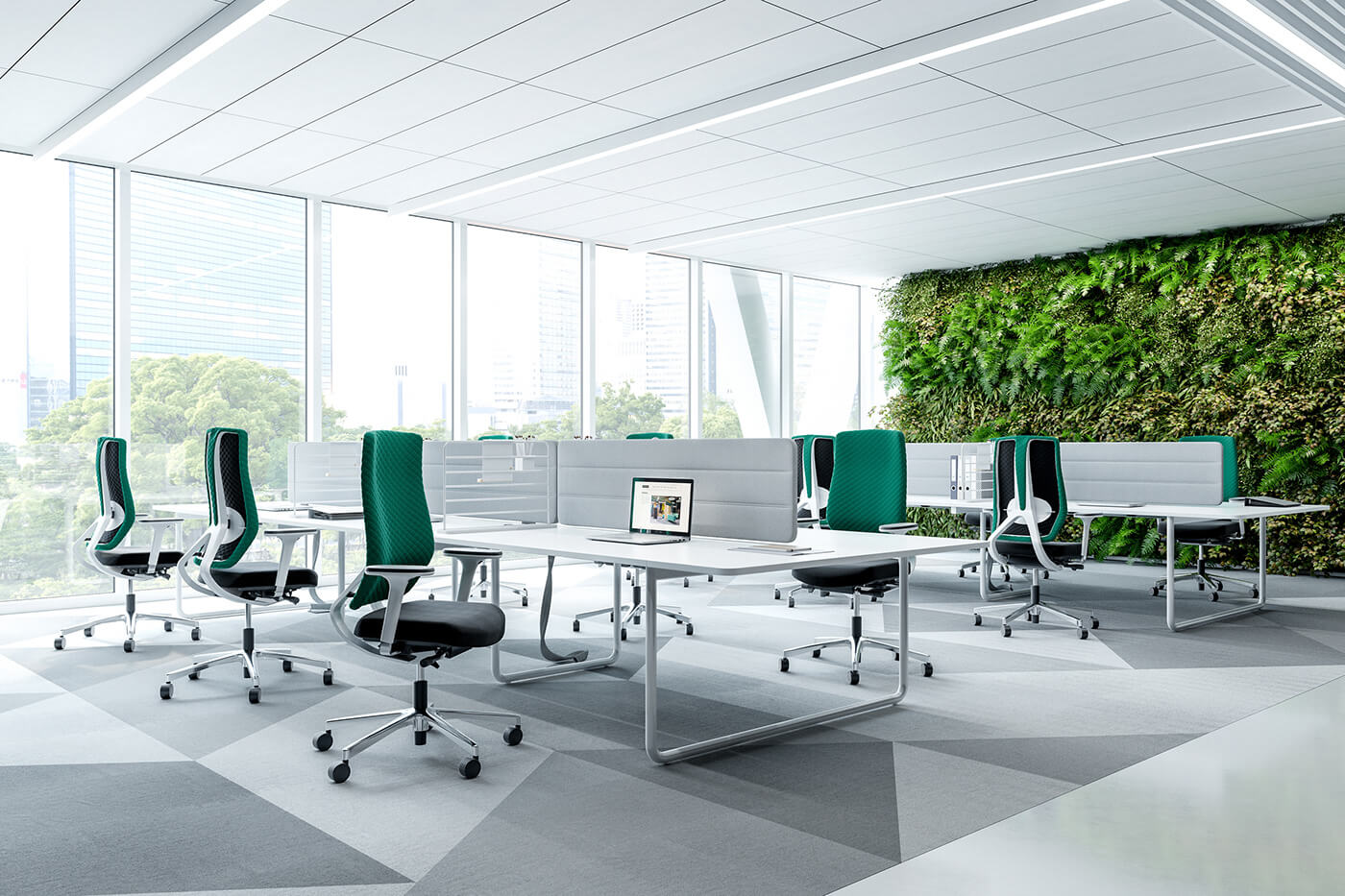 Thiết kế văn phòng xanh được yêu thích và phù hợp với mọi diện tích văn phòng