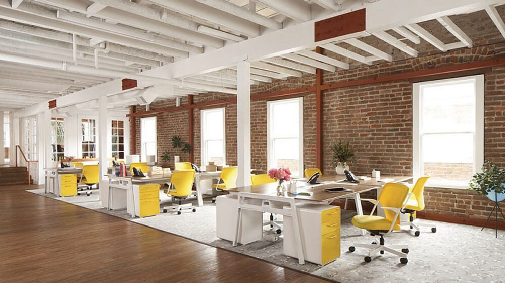 Màu sắc cũng là yếu tố quan trọng cần lưu ý khi thiết kế văn phòng có diện tích nhỏ, hẹp