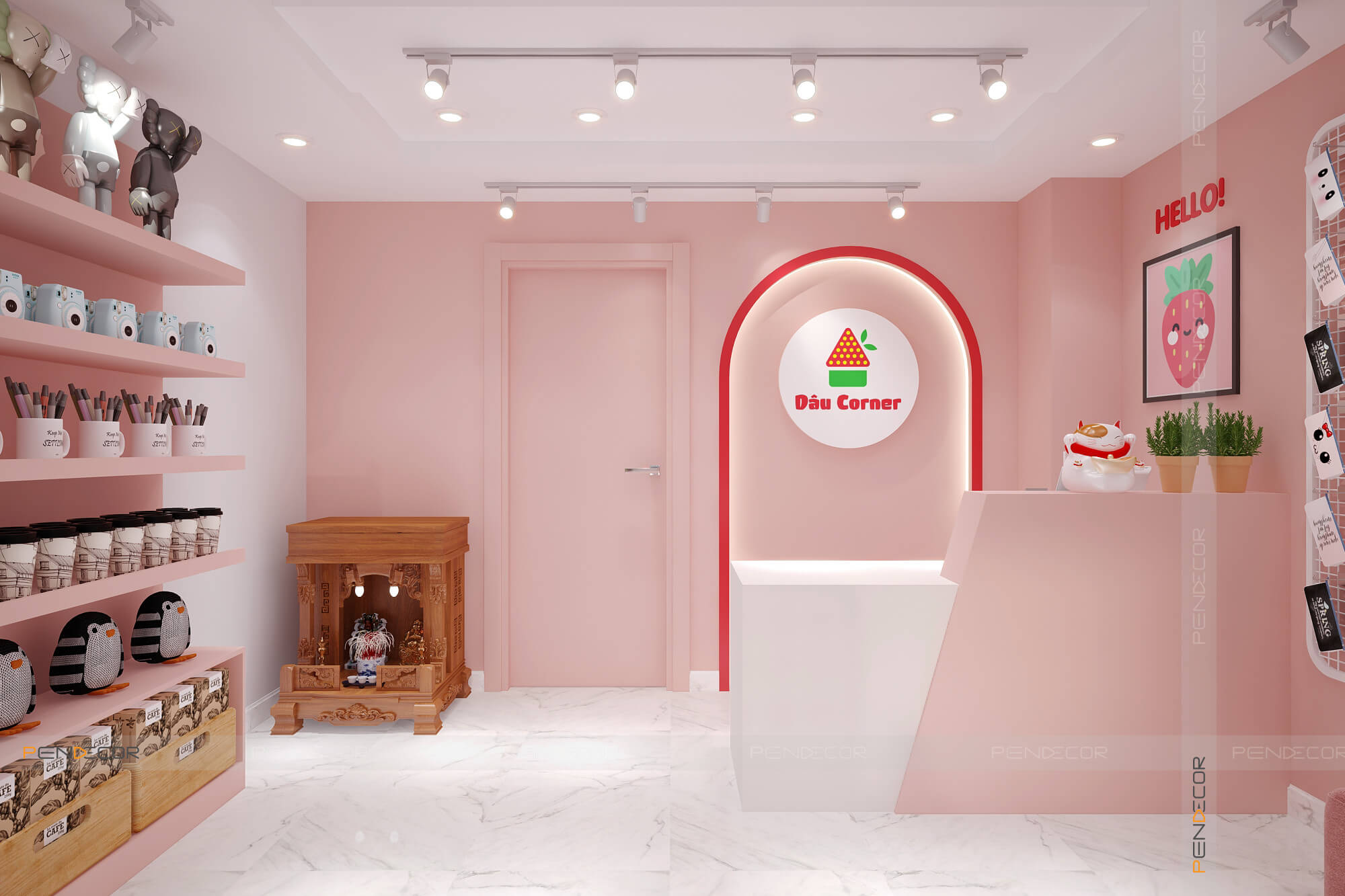 Thiết Kế Shop Phụ Kiện Dâu Corner