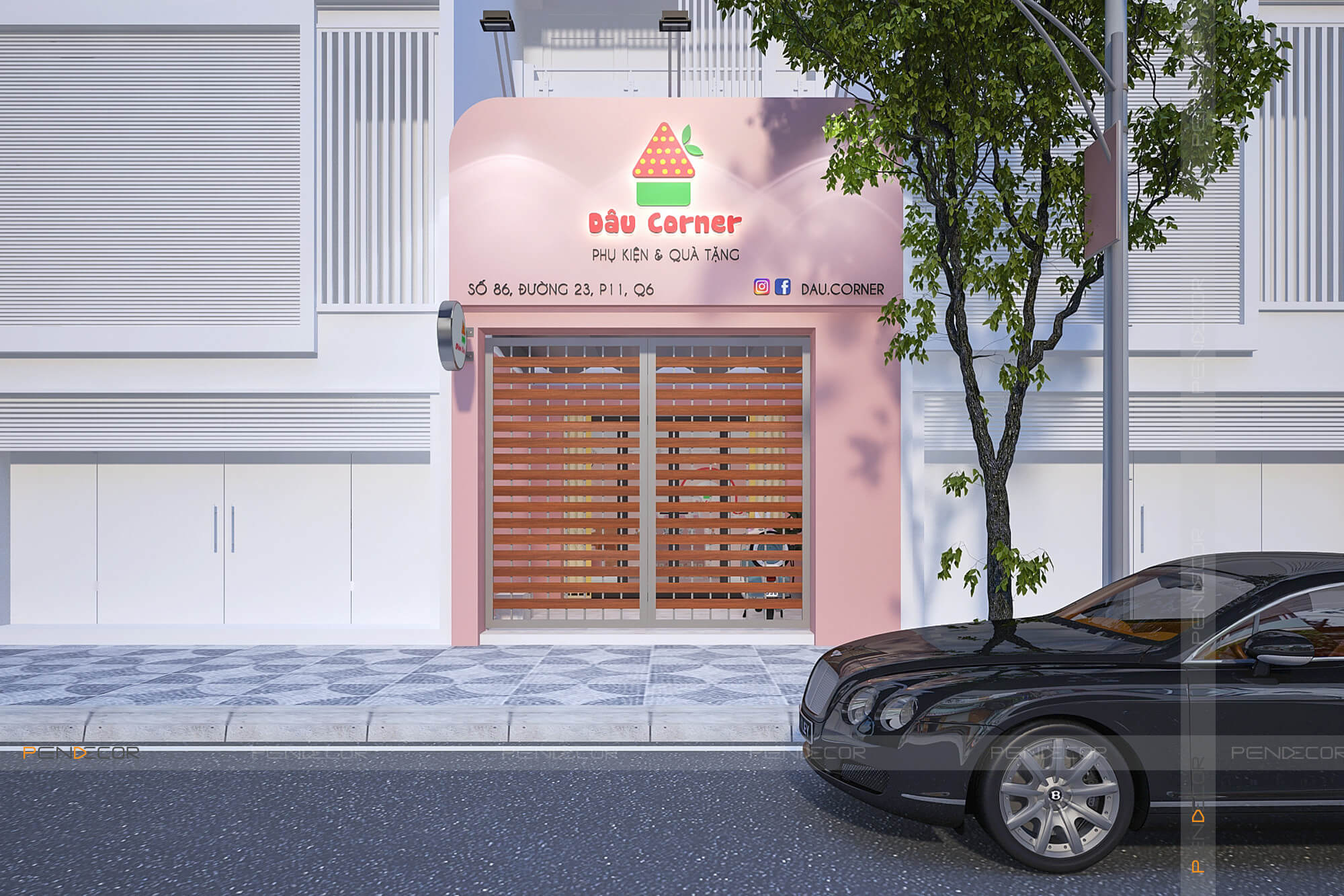 Thiết Kế Shop Phụ Kiện Dâu Corner