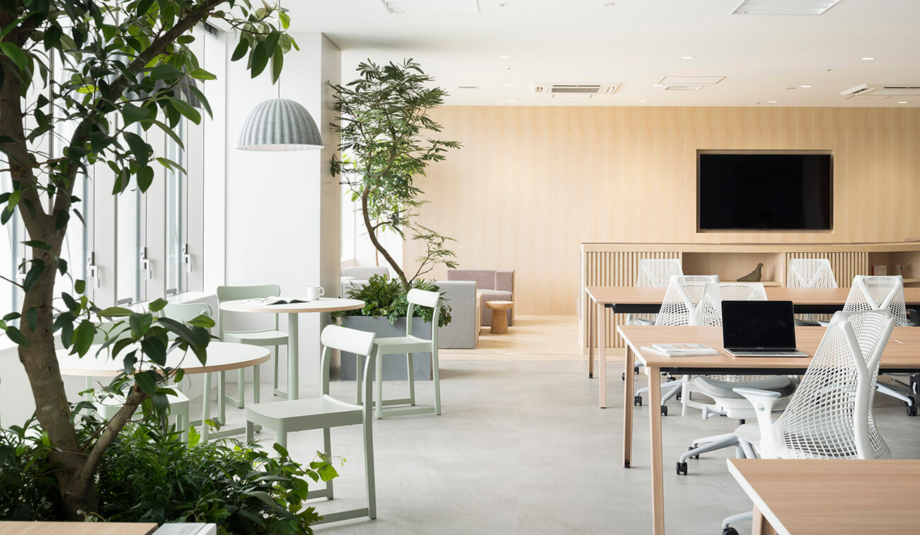 Gắn kết thiên nhiên với không gian làm việc cũng là nét độc đáo của phong cách thiết kế văn phòng kiểu Nhật