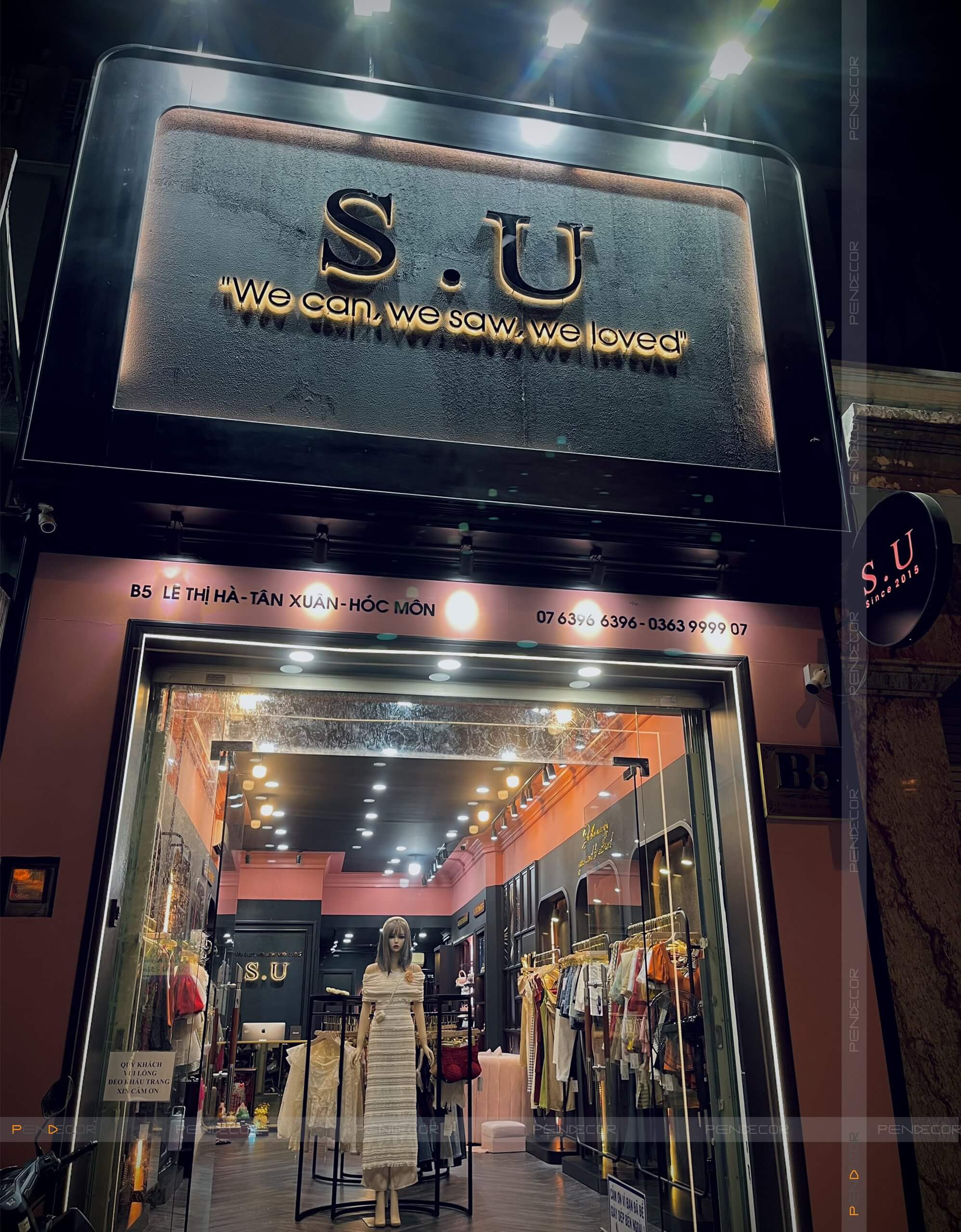 Thi Công Shop Thời Trang Nữ S.U