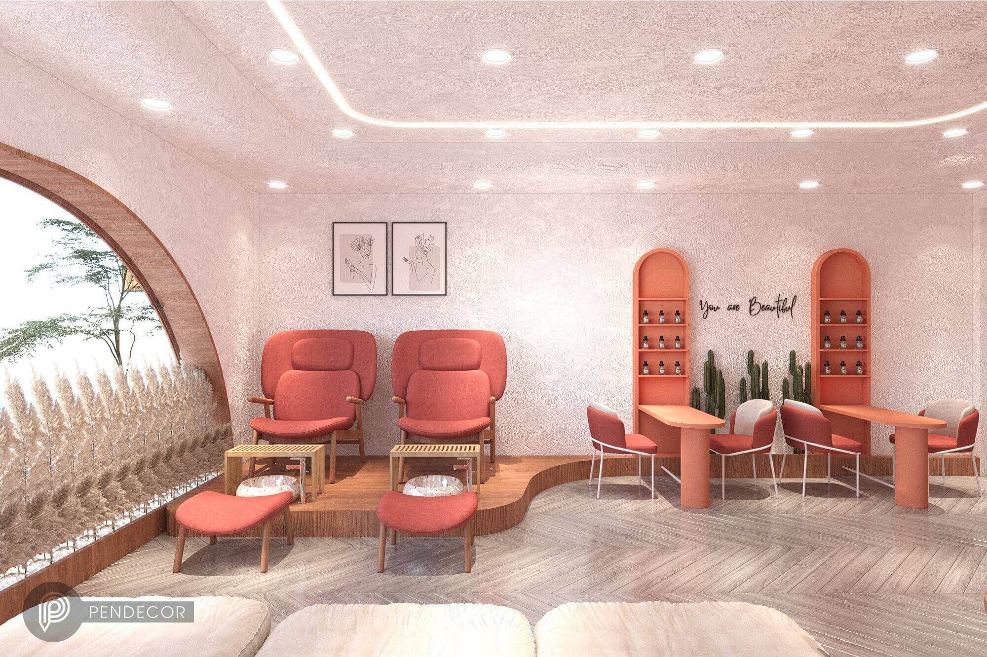 Thiết kế tiệm nail phong cách Art Deco