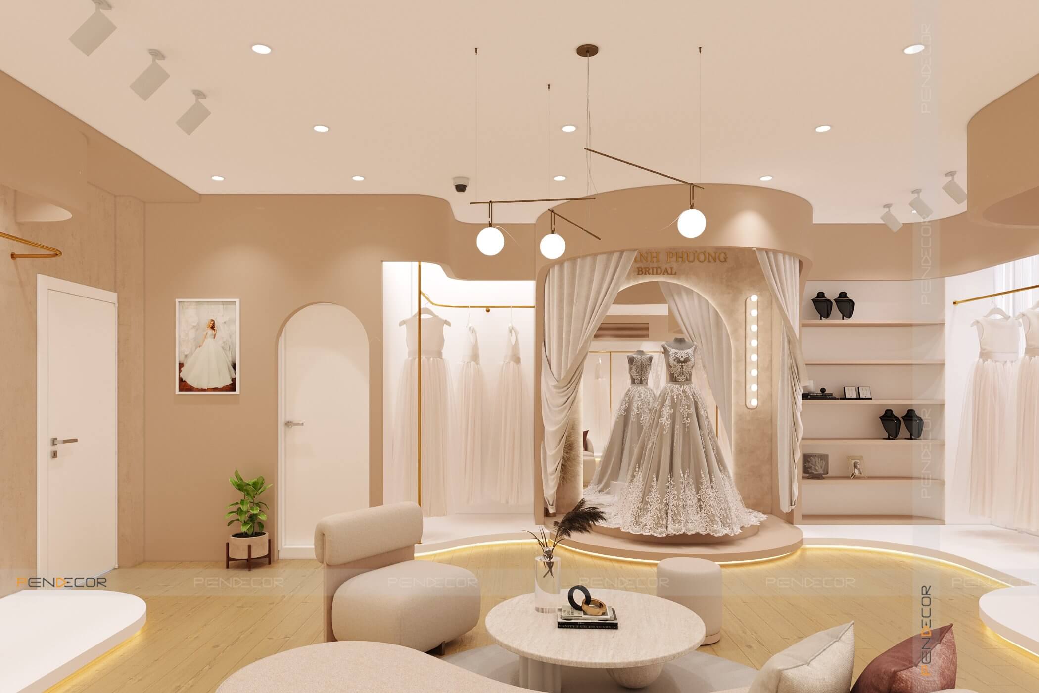 Thiết Kế Showroom Áo Cưới LÊ THANH PHƯƠNG