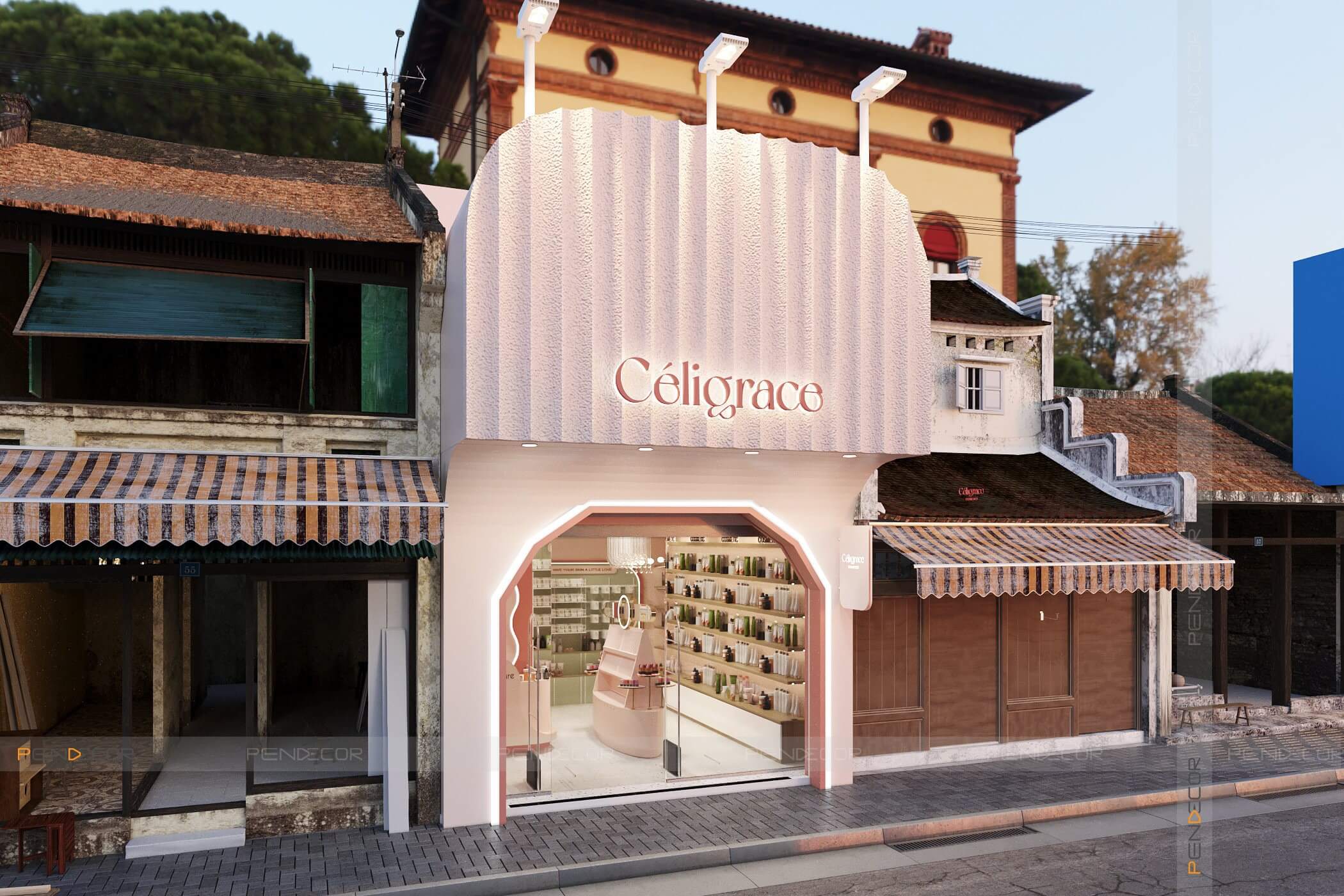 Thiết Kế Shop Mỹ Phẩm Céligrace