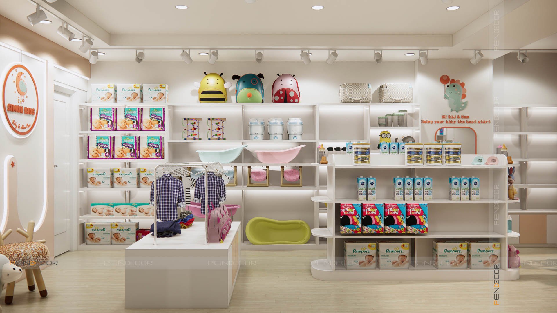 Thiết Kế Shop Mẹ và Bé Simon Kids