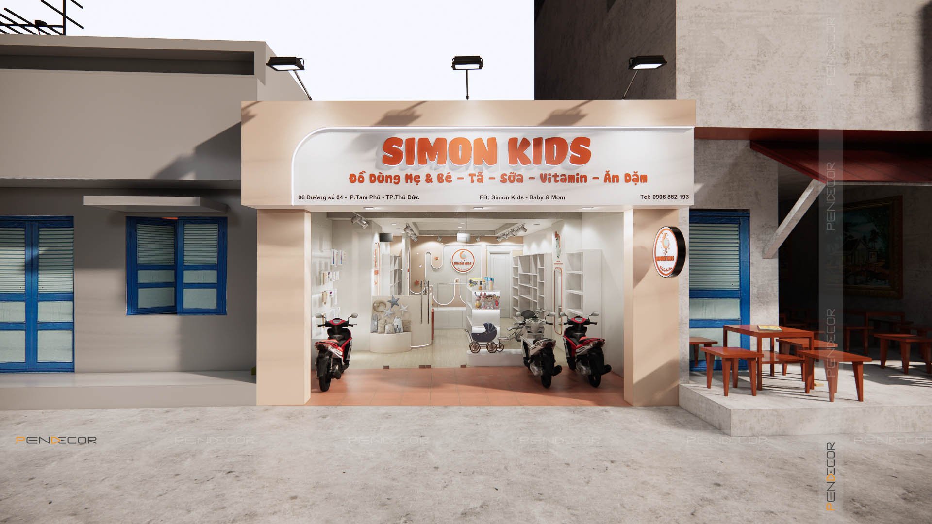Thiết Kế Shop Mẹ và Bé Simon Kids