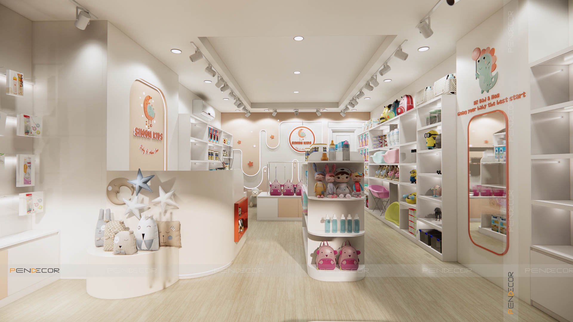 Thiết Kế Shop Mẹ và Bé Simon Kids