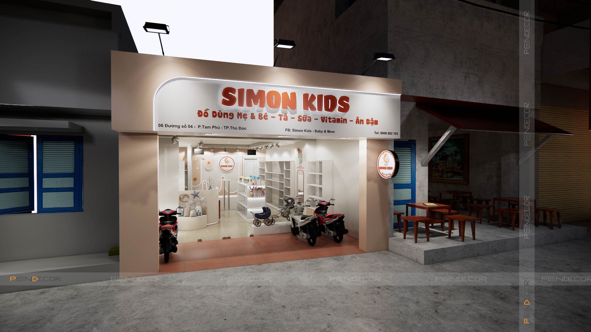 Thiết Kế Shop Mẹ và Bé Simon Kids