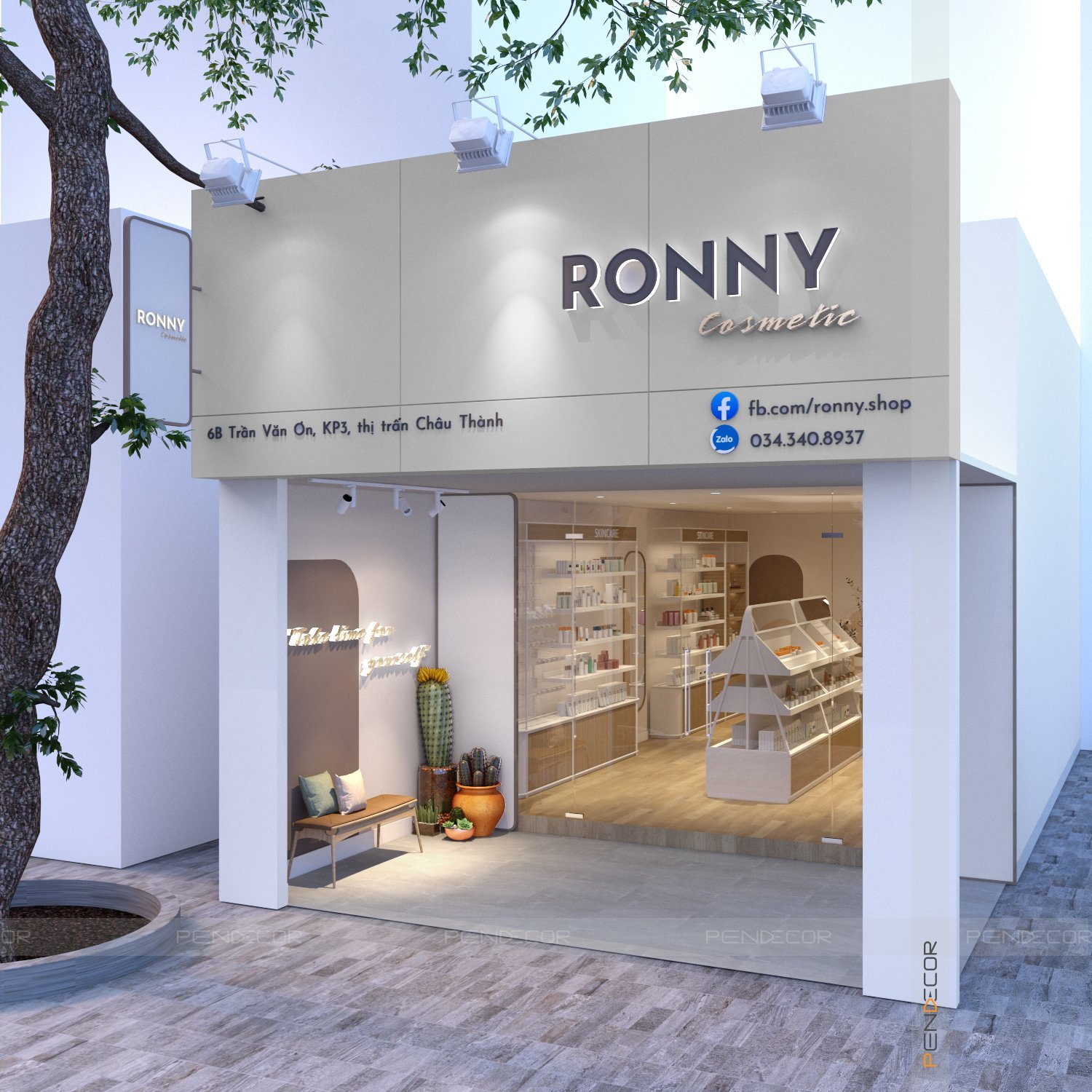 Thiết Kế Shop Mỹ Phẩm Ronny