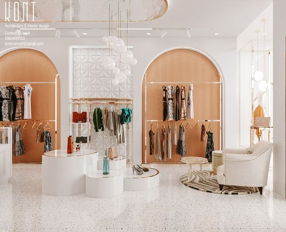 Thiết kế cửa hàng may đo thời trang đẹp nhất 2022