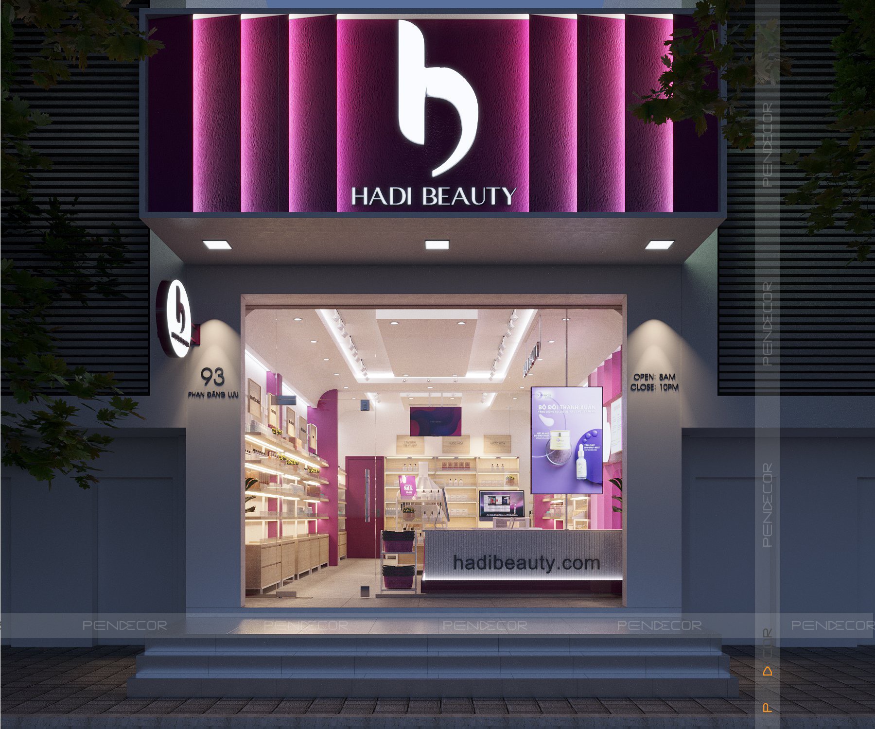 Thiết Kế Shop Mỹ Phẩm HADI Beauty