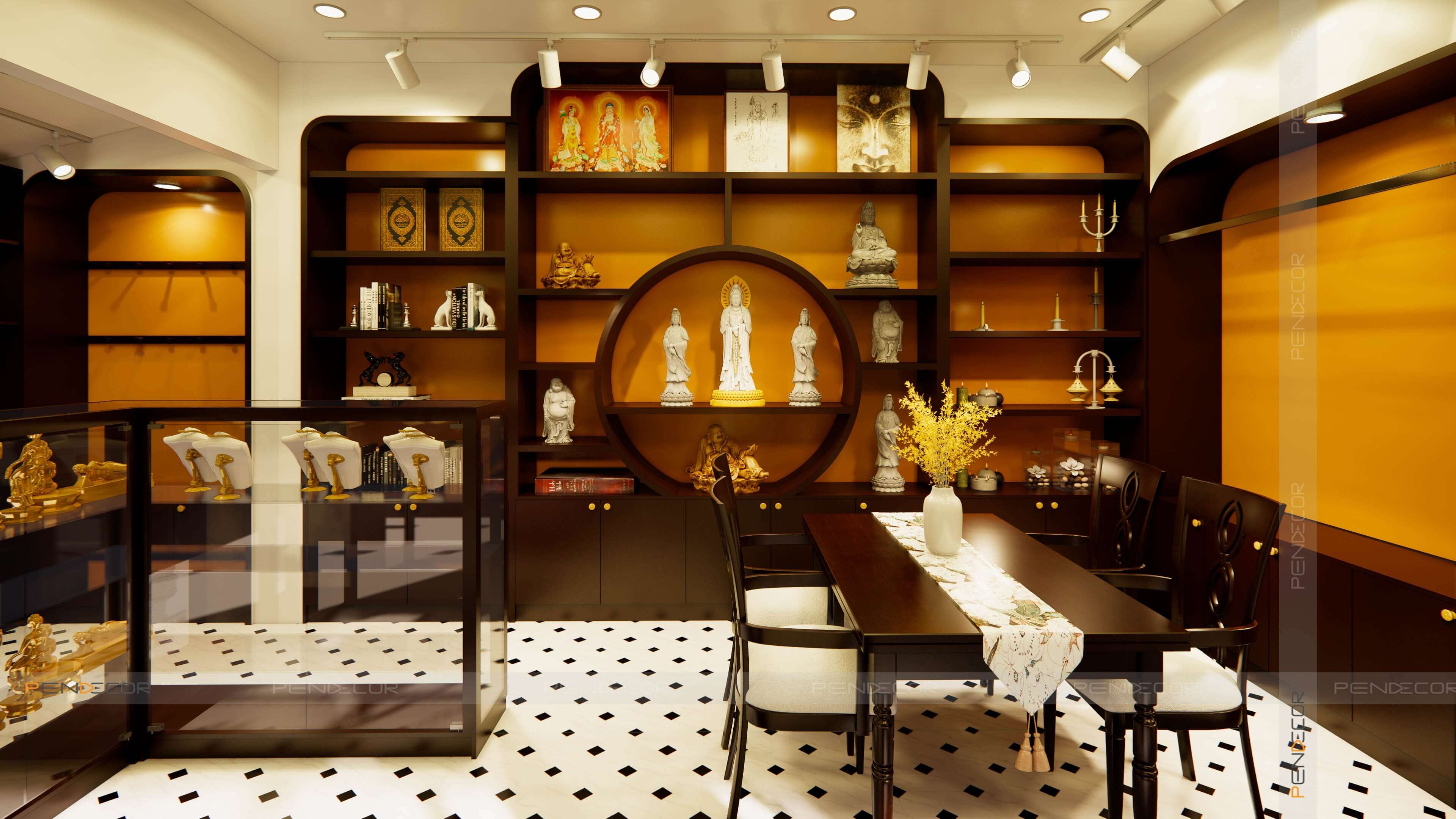 Thiết Kế Shop Phụ Kiện Vật Phẩm Phong Thuỷ Chùa Long Thạnh