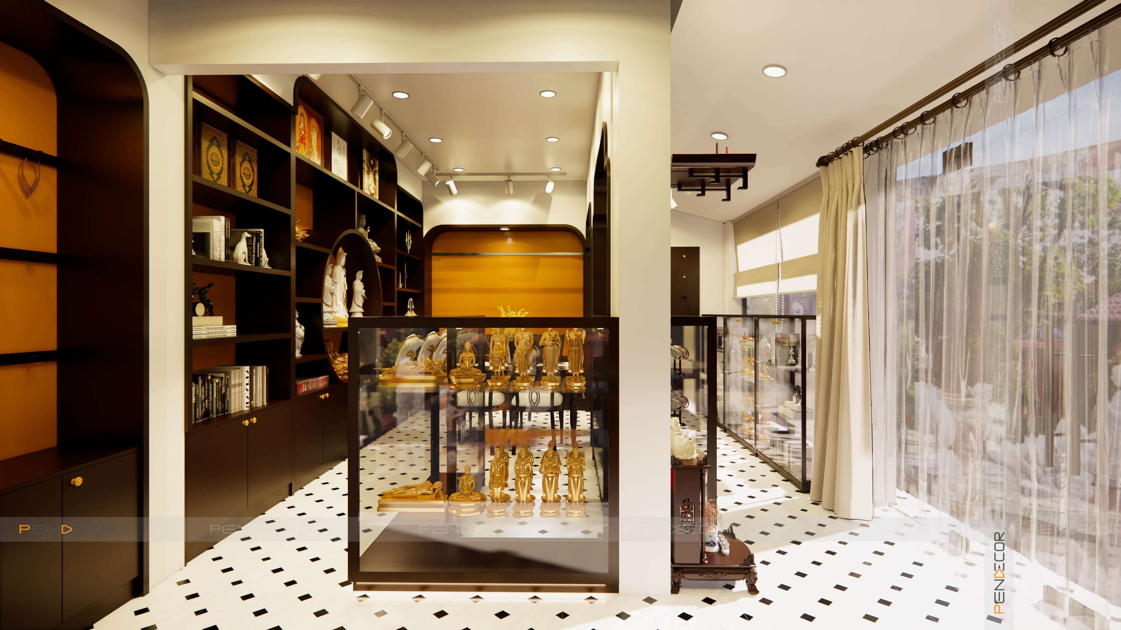 Thiết Kế Shop Phụ Kiện Vật Phẩm Phong Thuỷ Chùa Long Thạnh