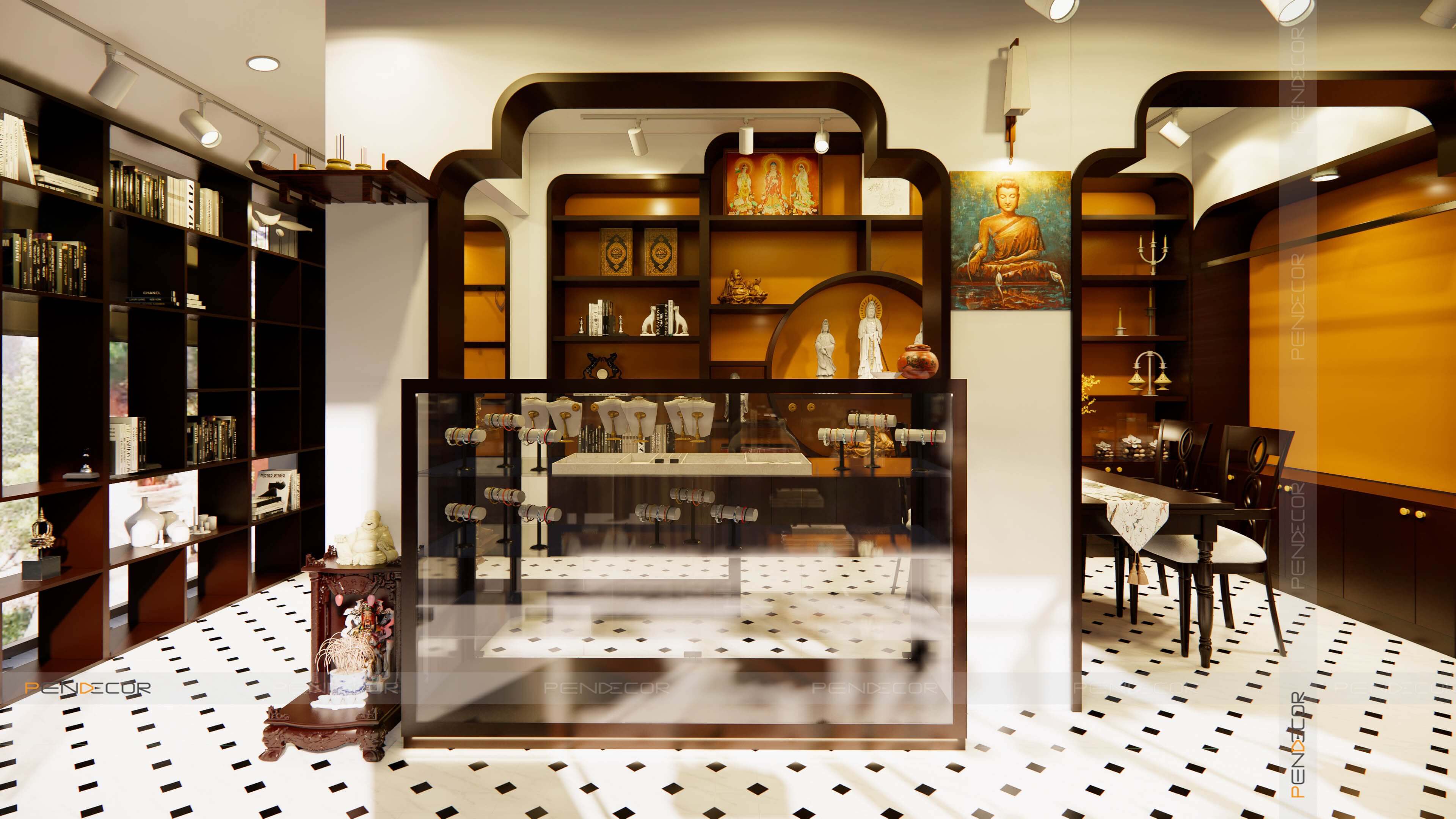 Thiết Kế Shop Phụ Kiện Vật Phẩm Phong Thuỷ Chùa Long Thạnh