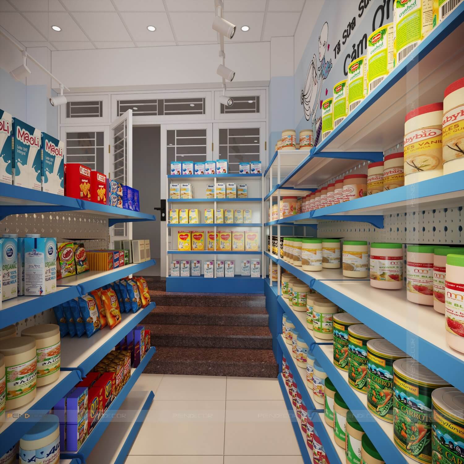 Thiết Kế Shop Tã Sữa Trẻ Em Subin