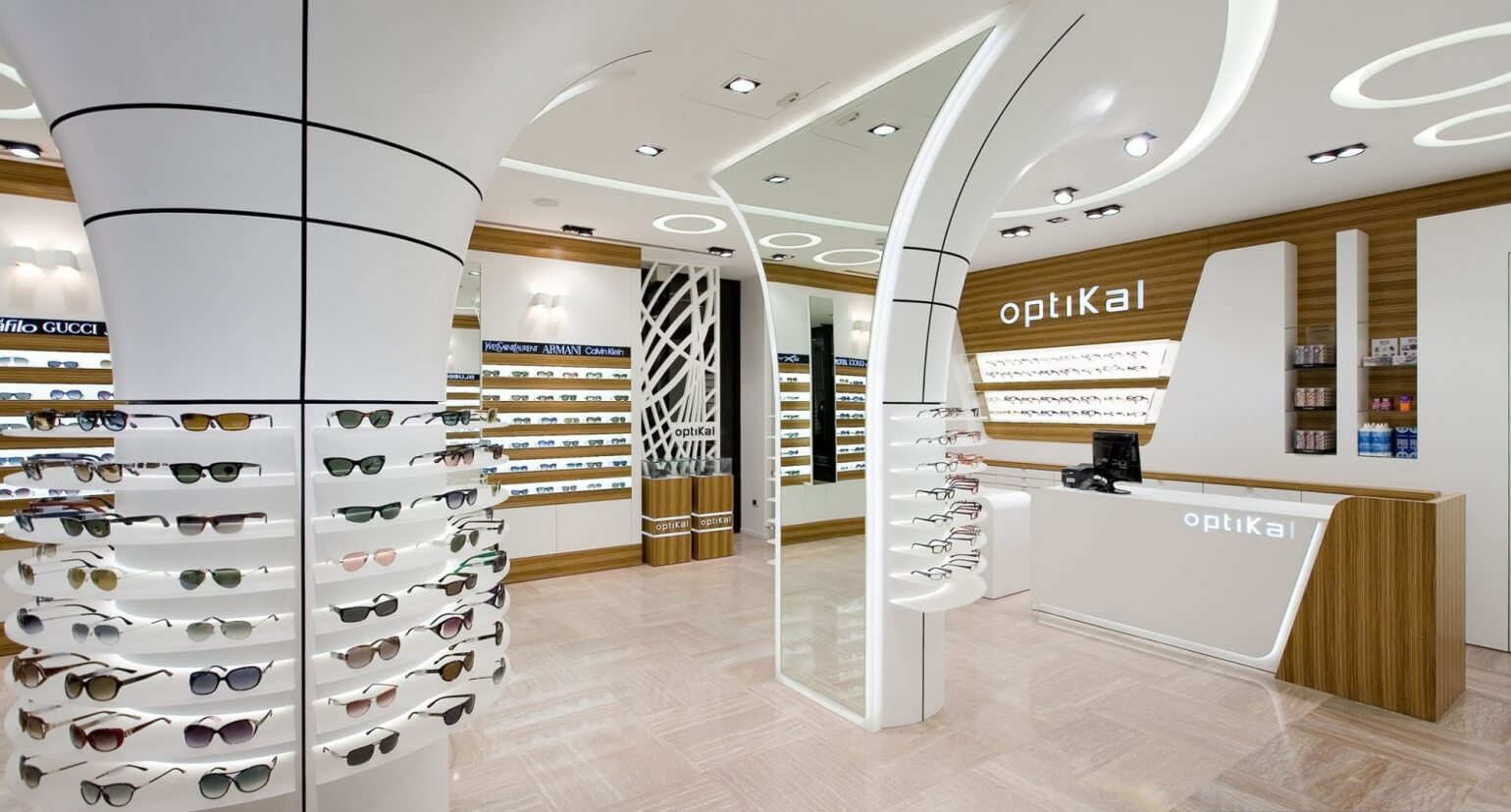 Thiết kế phòng khám mắt kết hợp cửa hàng mắt kính