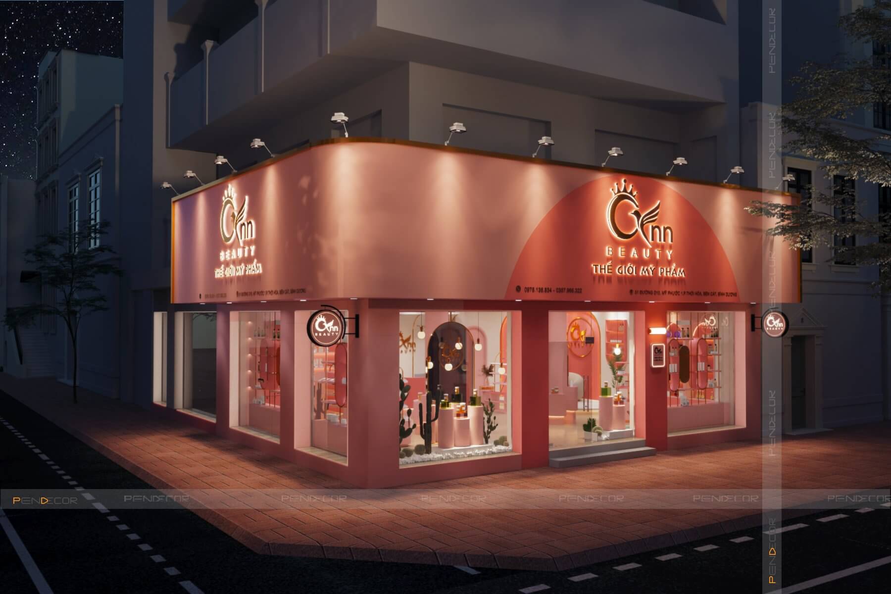 Thiết Kế Shop Mỹ Phẩm CYNN