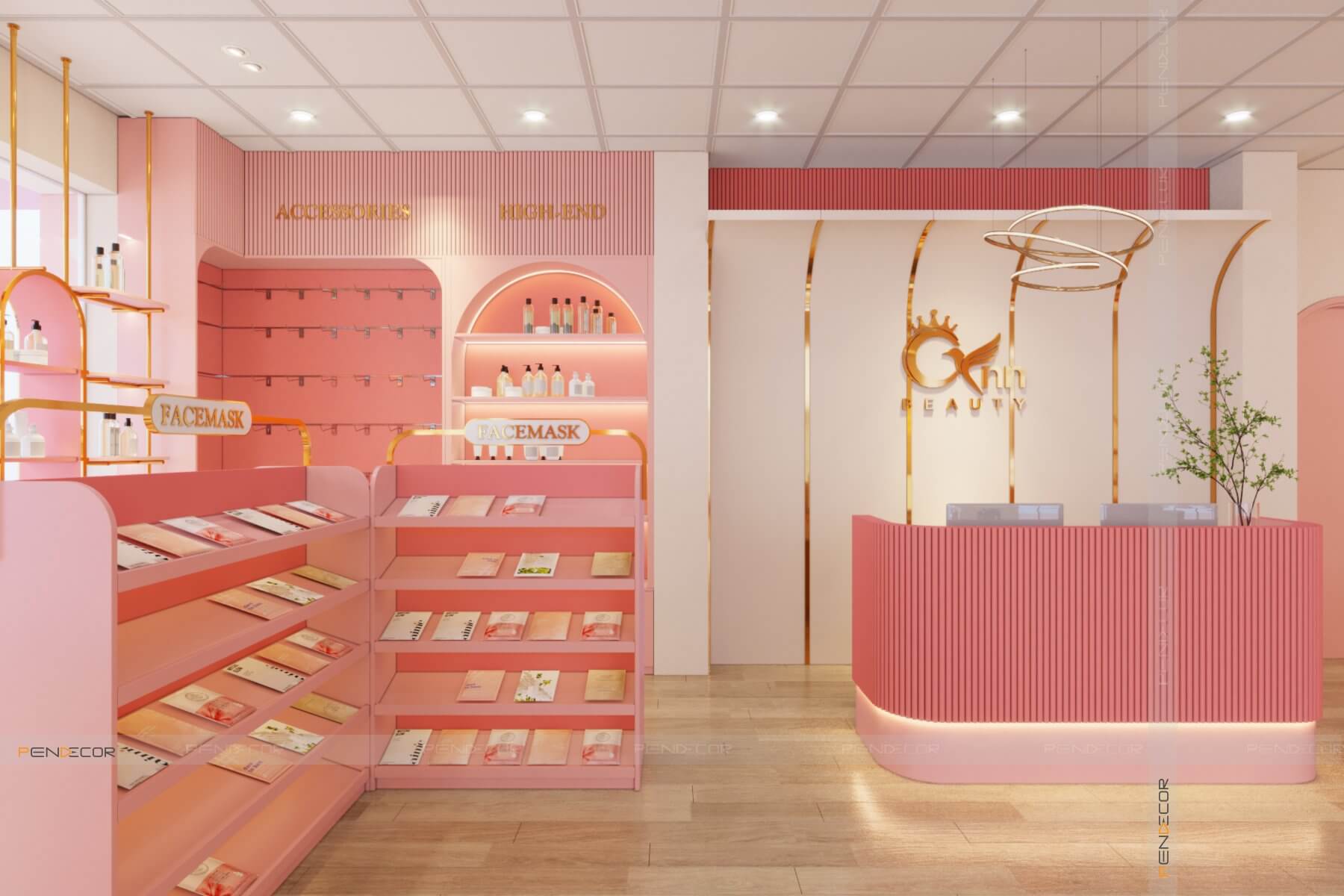 Thiết Kế Shop Mỹ Phẩm CYNN