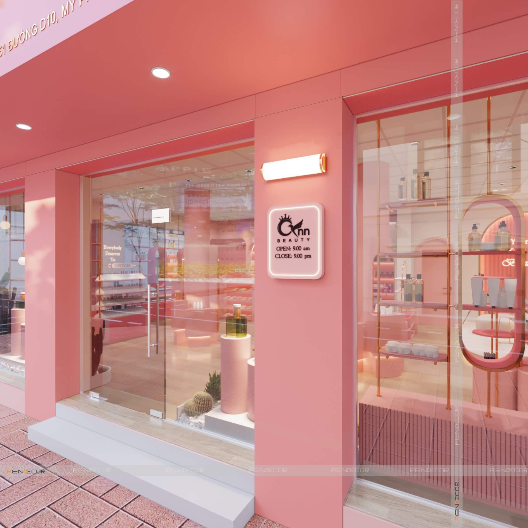 Thiết Kế Shop Mỹ Phẩm CYNN