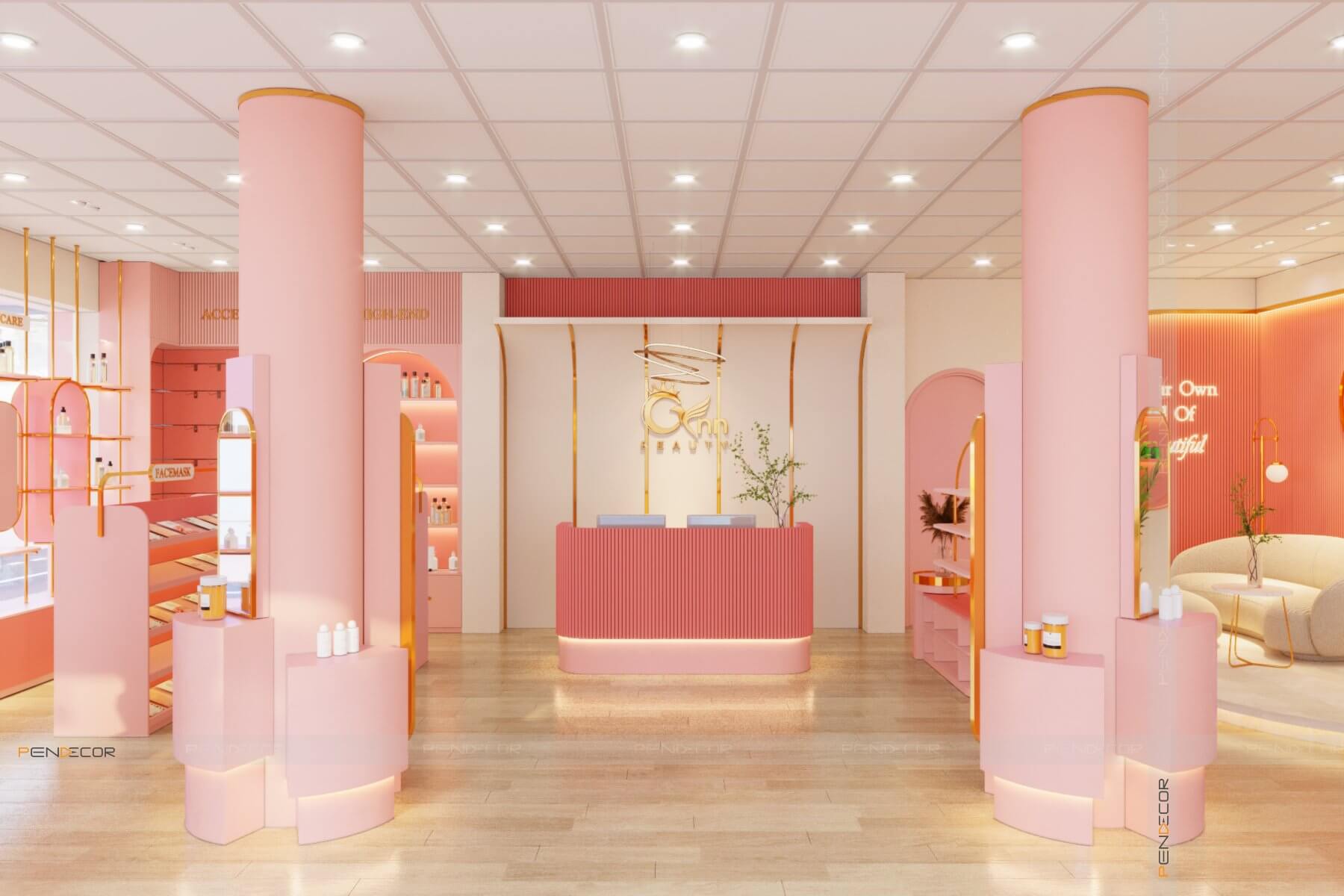 Thiết Kế Shop Mỹ Phẩm CYNN