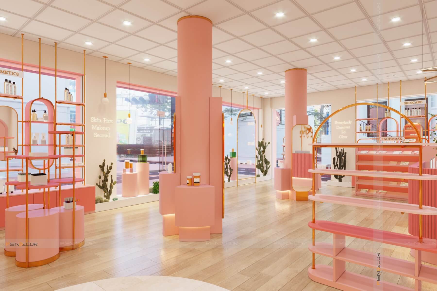 Thiết Kế Shop Mỹ Phẩm CYNN