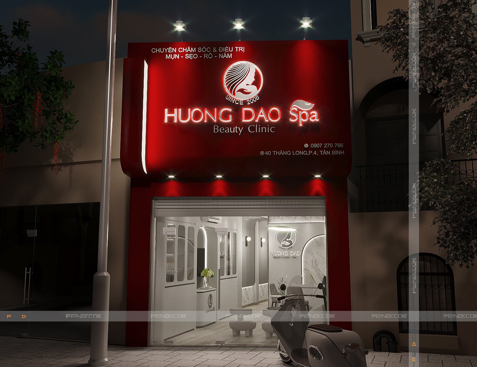 Thiết Kế Shop Hương Đào Spa