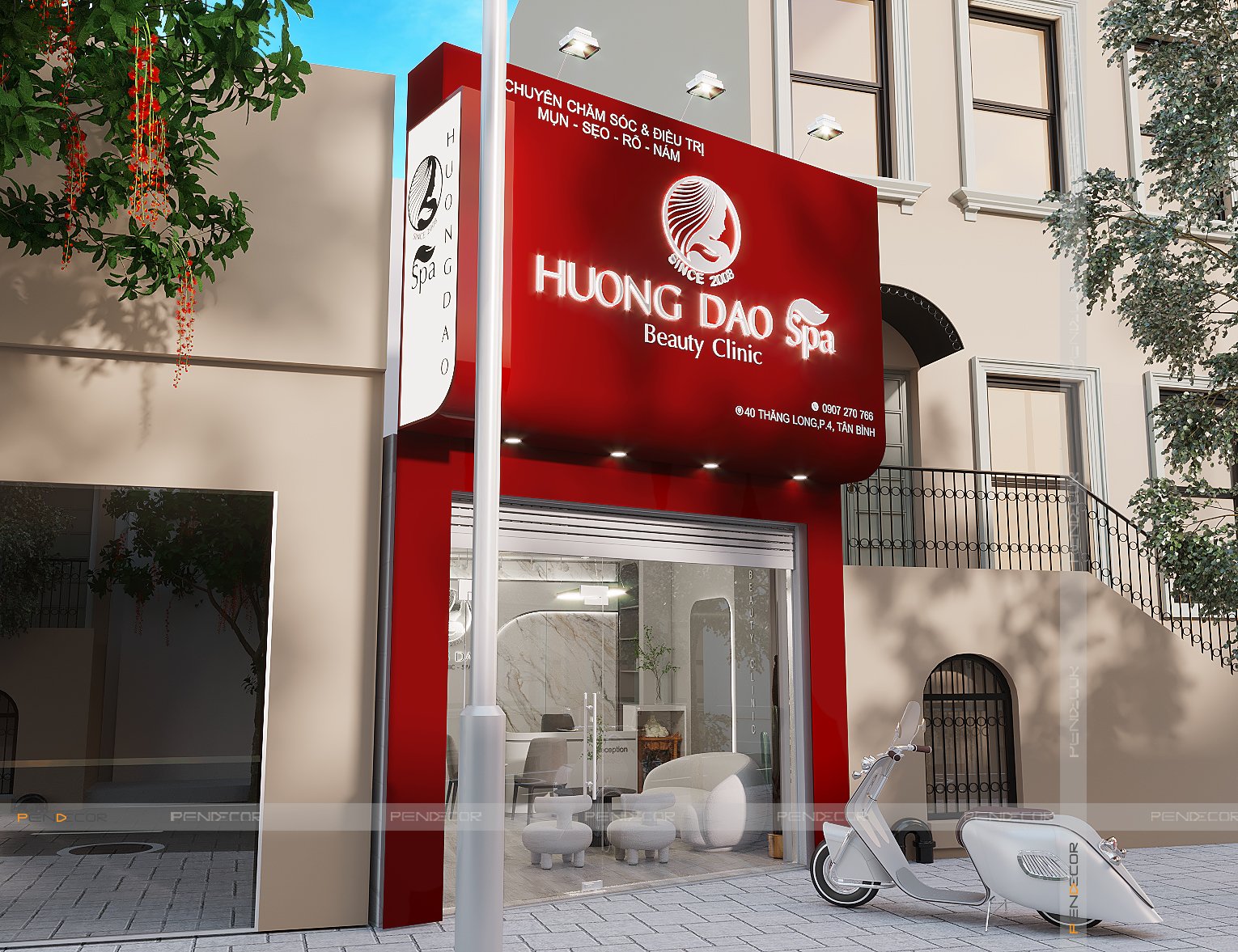 Thiết Kế Shop Hương Đào Spa