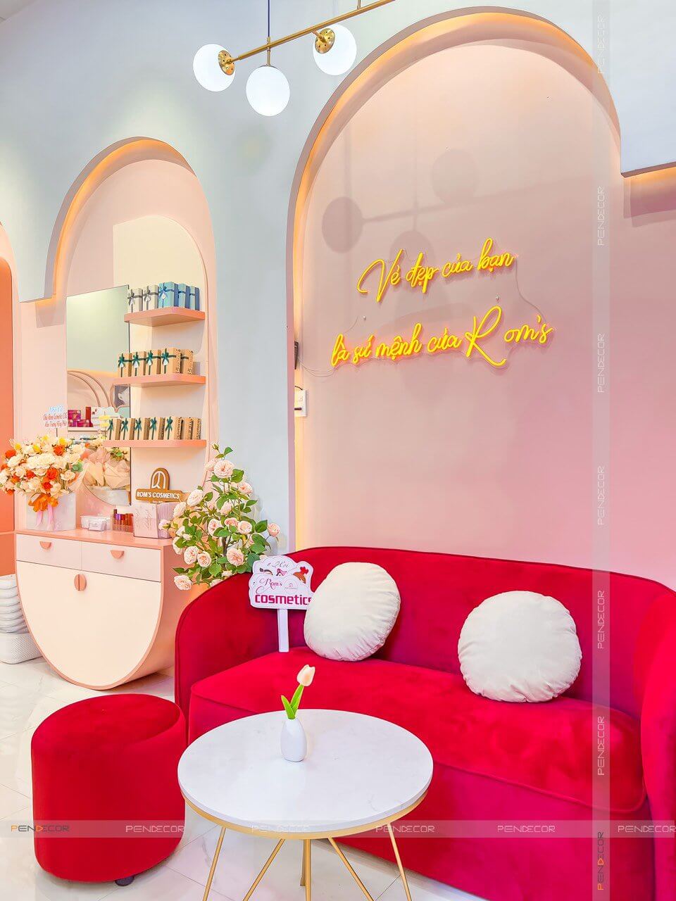 Thi Công Shop Mỹ Phẩm Rom's cosmetic