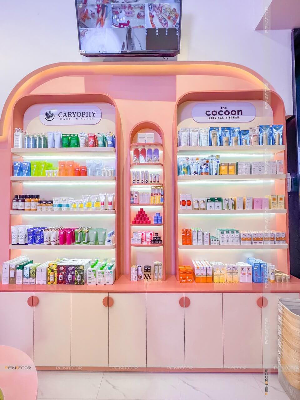 Thi Công Shop Mỹ Phẩm Rom's cosmetic
